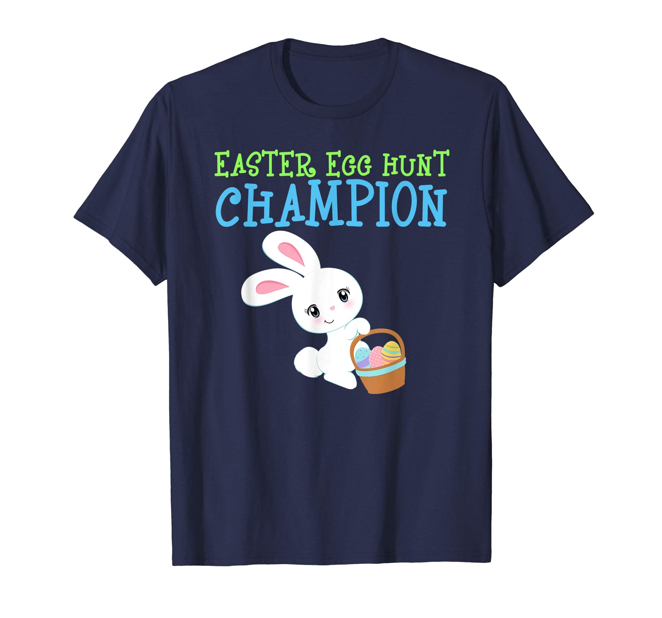 EASTER EGG HUNT CHAMPION Bunny T-Shirt Girls Kids Toddlers
