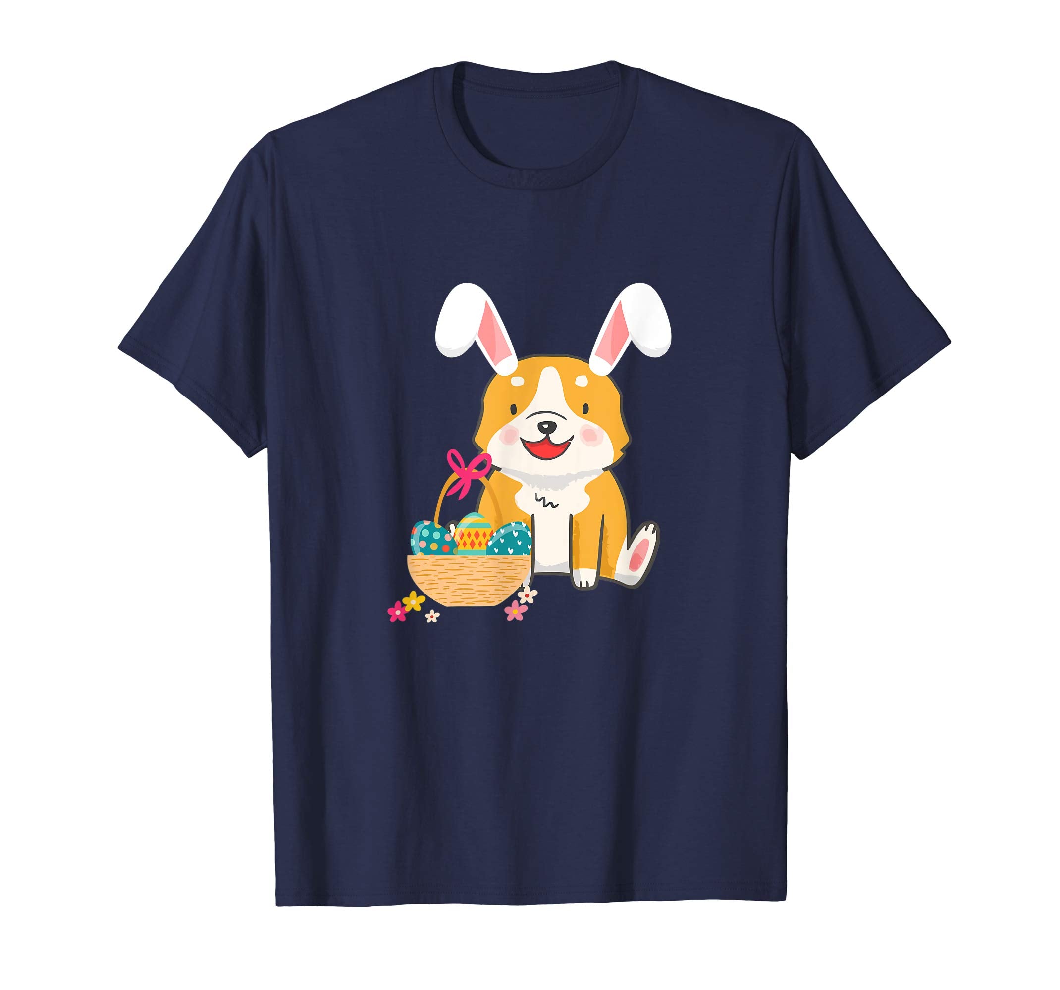 Welsh Corgi Easter Bunny Dog Silhouette T-Shirt