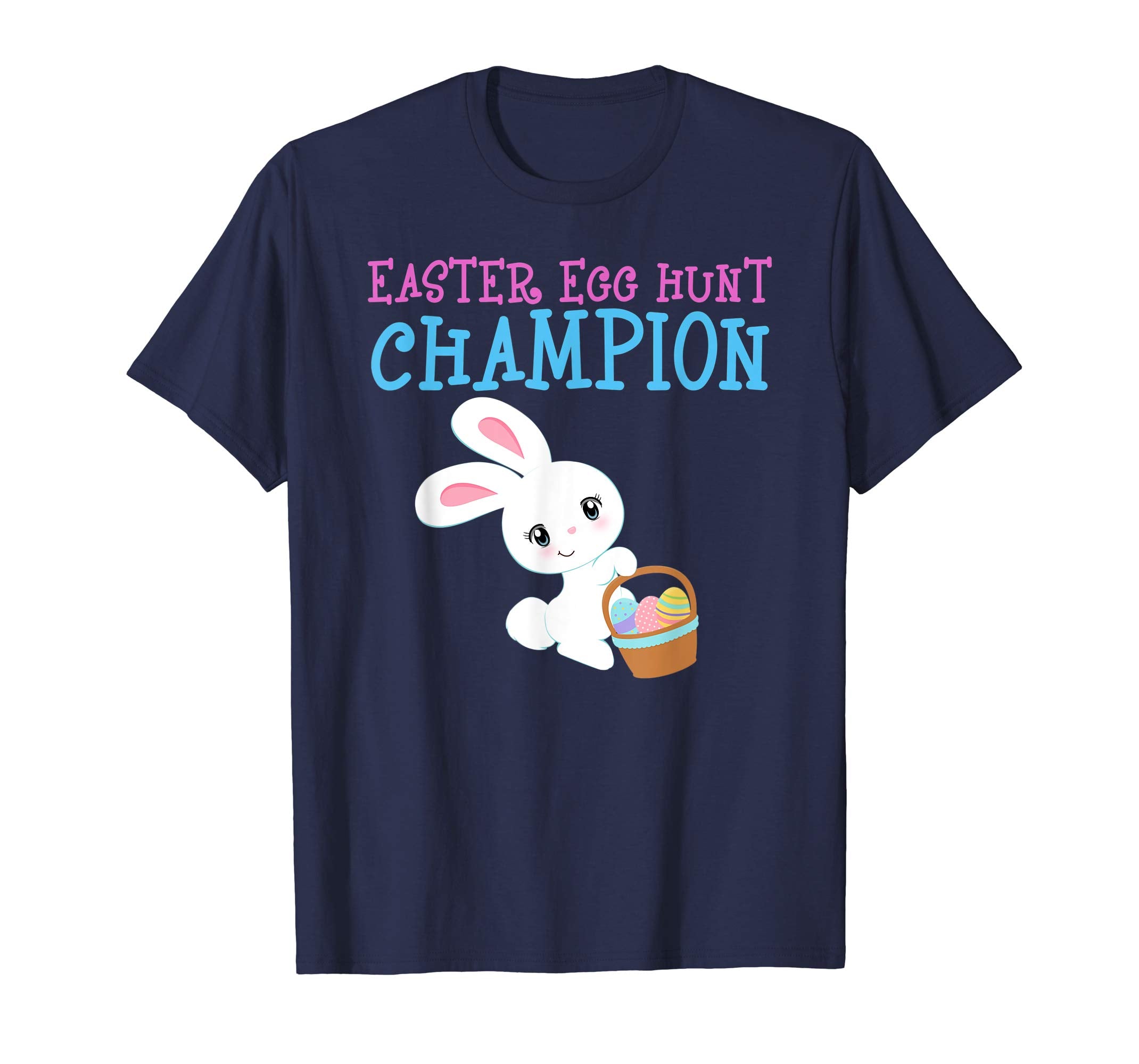 EASTER EGG HUNT CHAMPION Bunny T-Shirt Girls Kids Toddlers