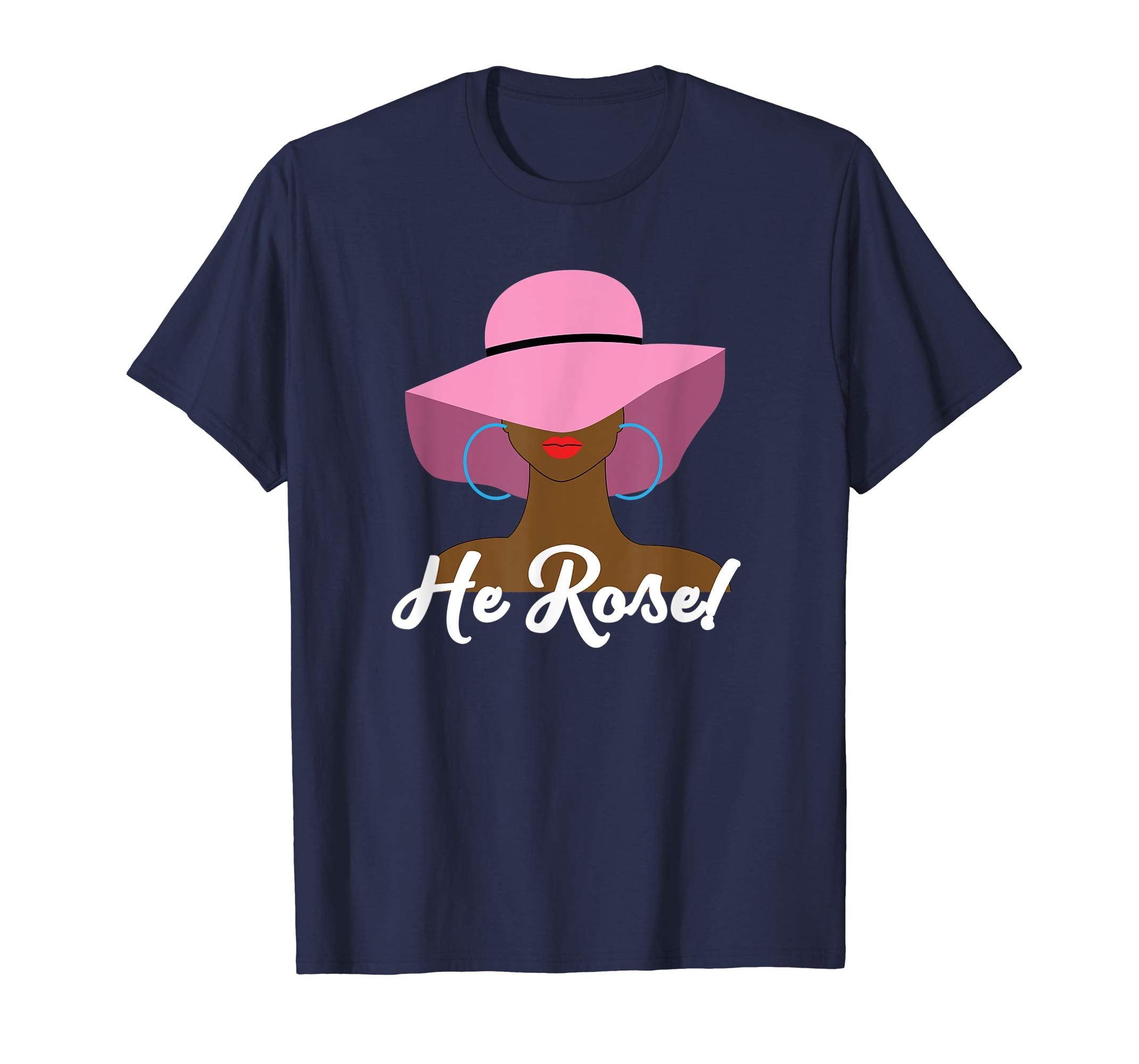 He Rose Easter Bonnet Black Woman Christian T-Shirt