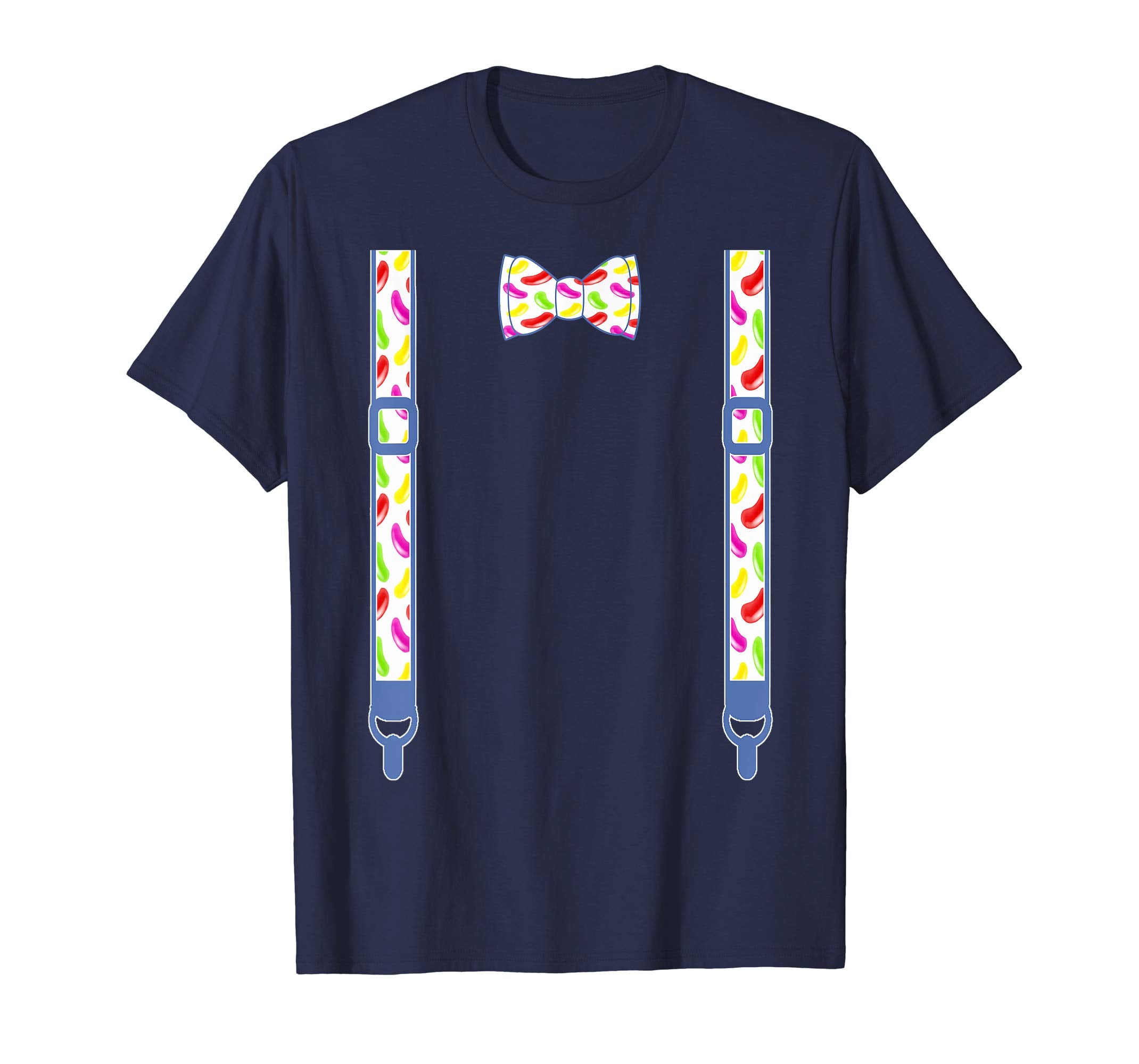 Easter Spring Bow tie suspenders pastel Jelly beans T-shirt