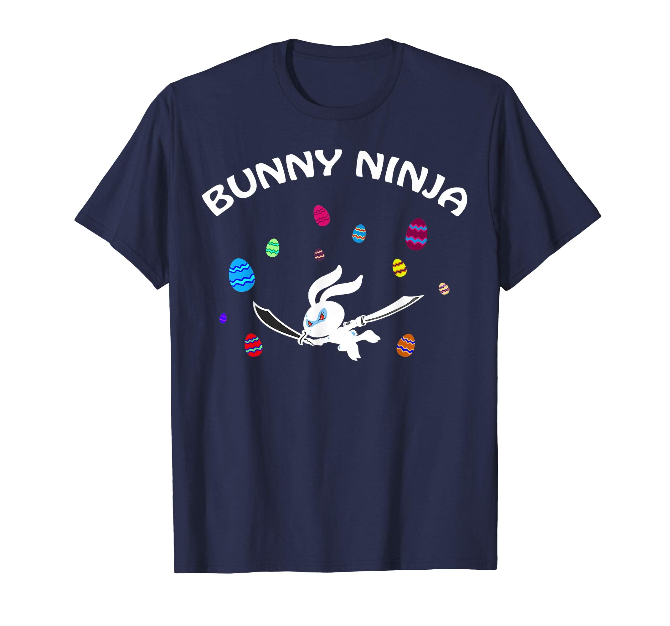 Funny Bunny Ninja Gift Easter T-Shirt Design