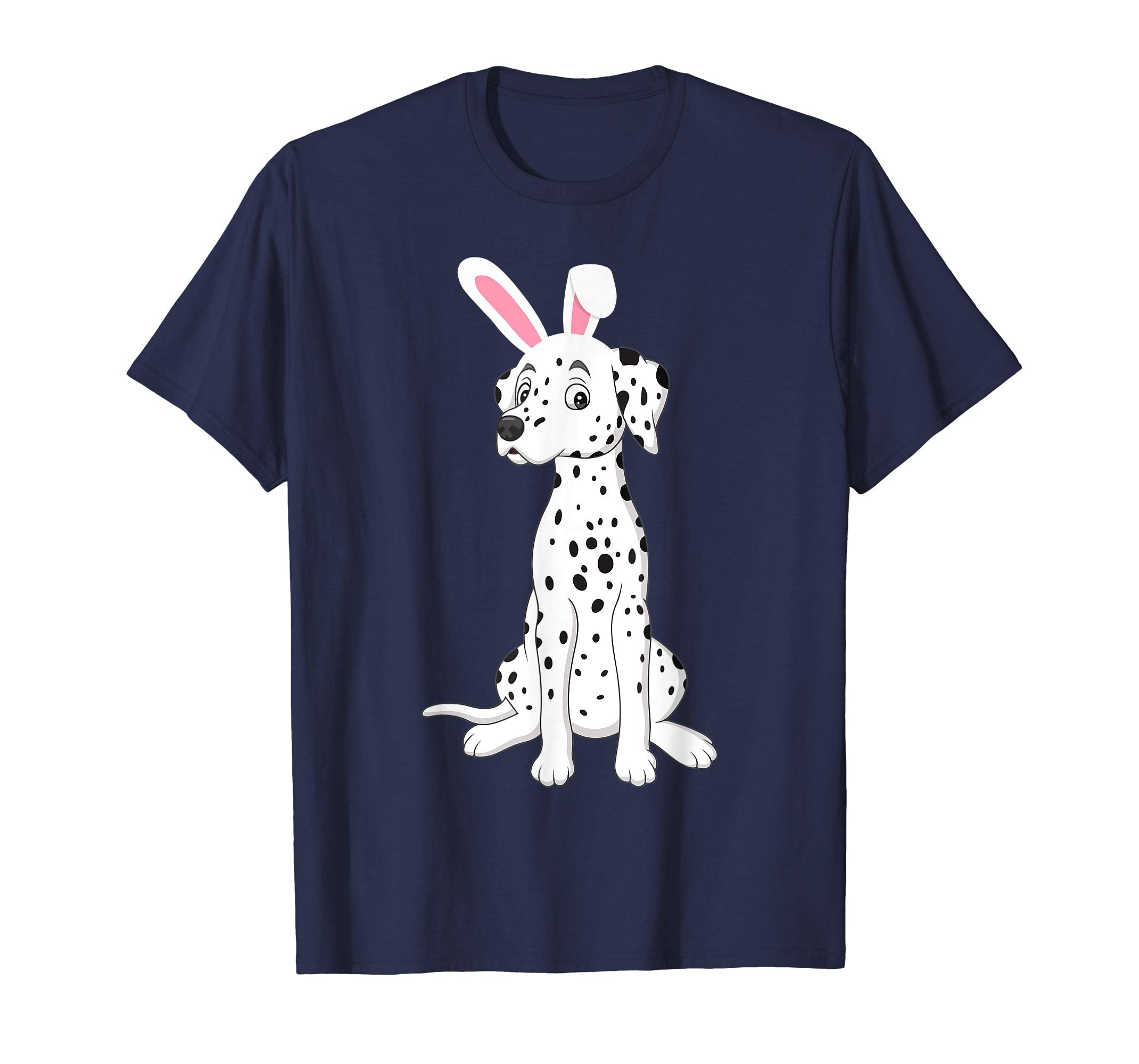 Dalmatian Dog With Bunny Rabbit Hat Easter Happy Day Shirt
