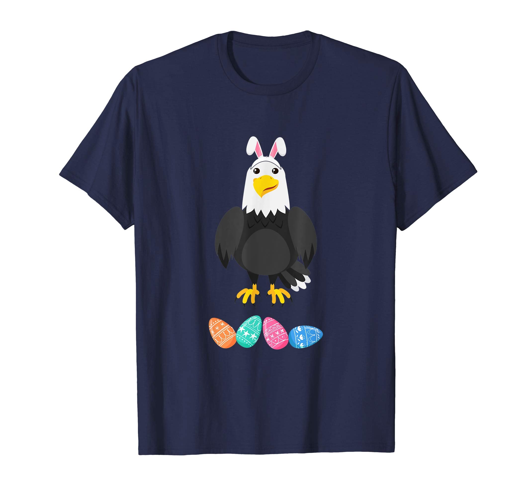 Funny Easter Eagle With Bunny Ears And Eggs T Shirt