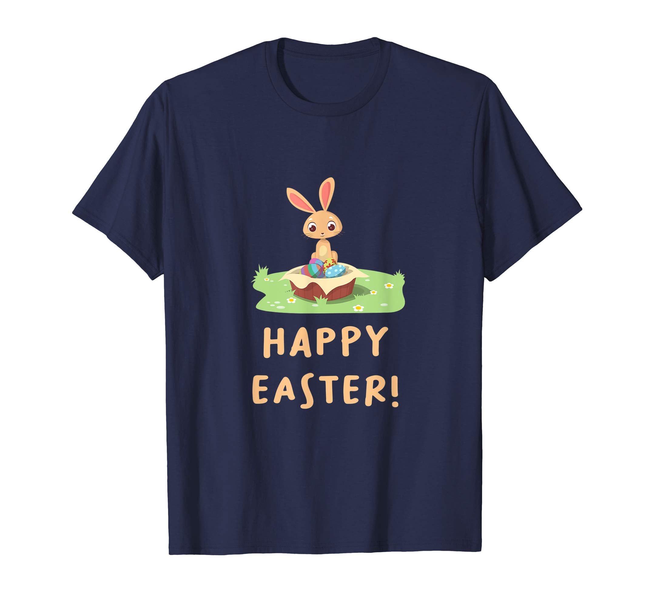&quot;Happy Easter!&quot; Cute Bunny With Easter Eggs T-Shirt