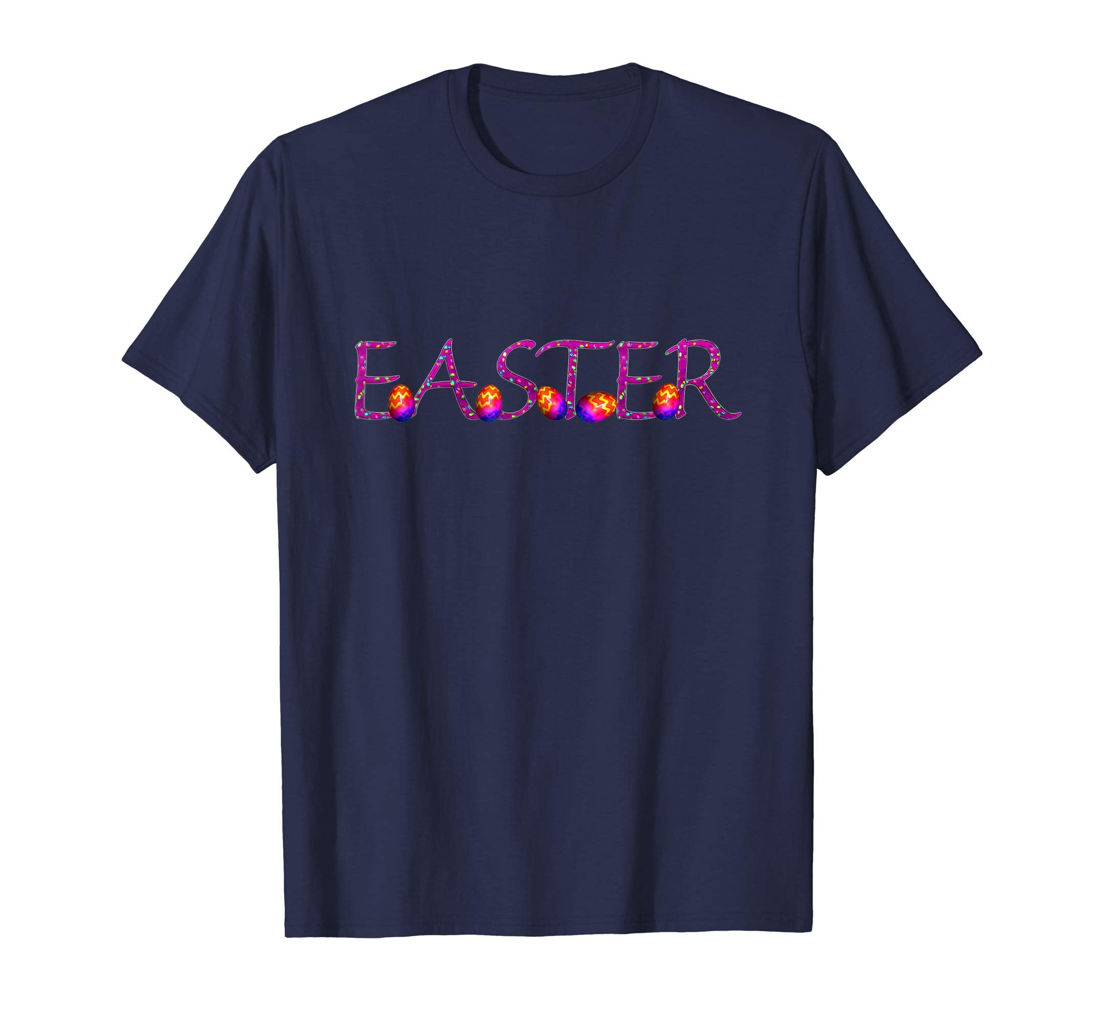 Happy Easter Holiday Shirt Decorative Calligraphy Easter Tee
