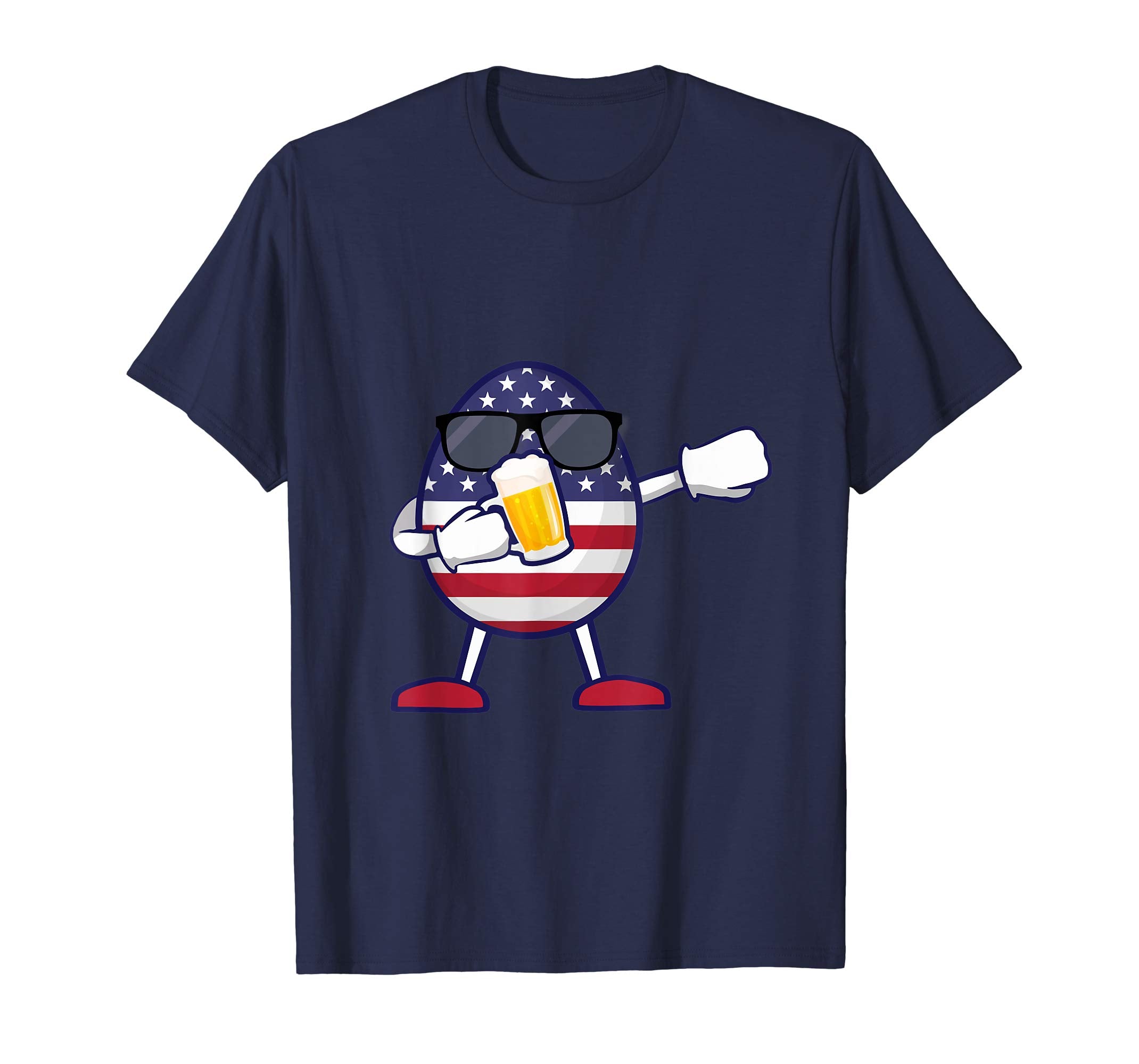 American Flag Easter Egg Dabbing Drink Beer T-Shirt Gifts