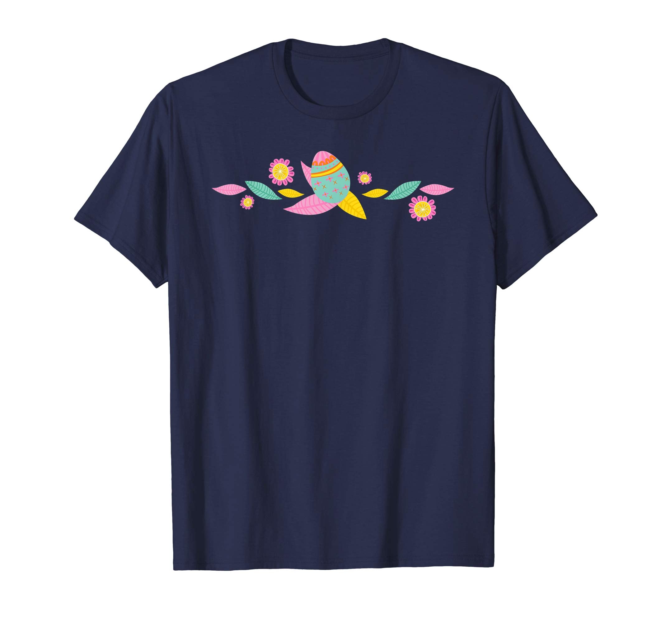 Cute Easter Egg and Flowers Spring Shirt Women and Girls