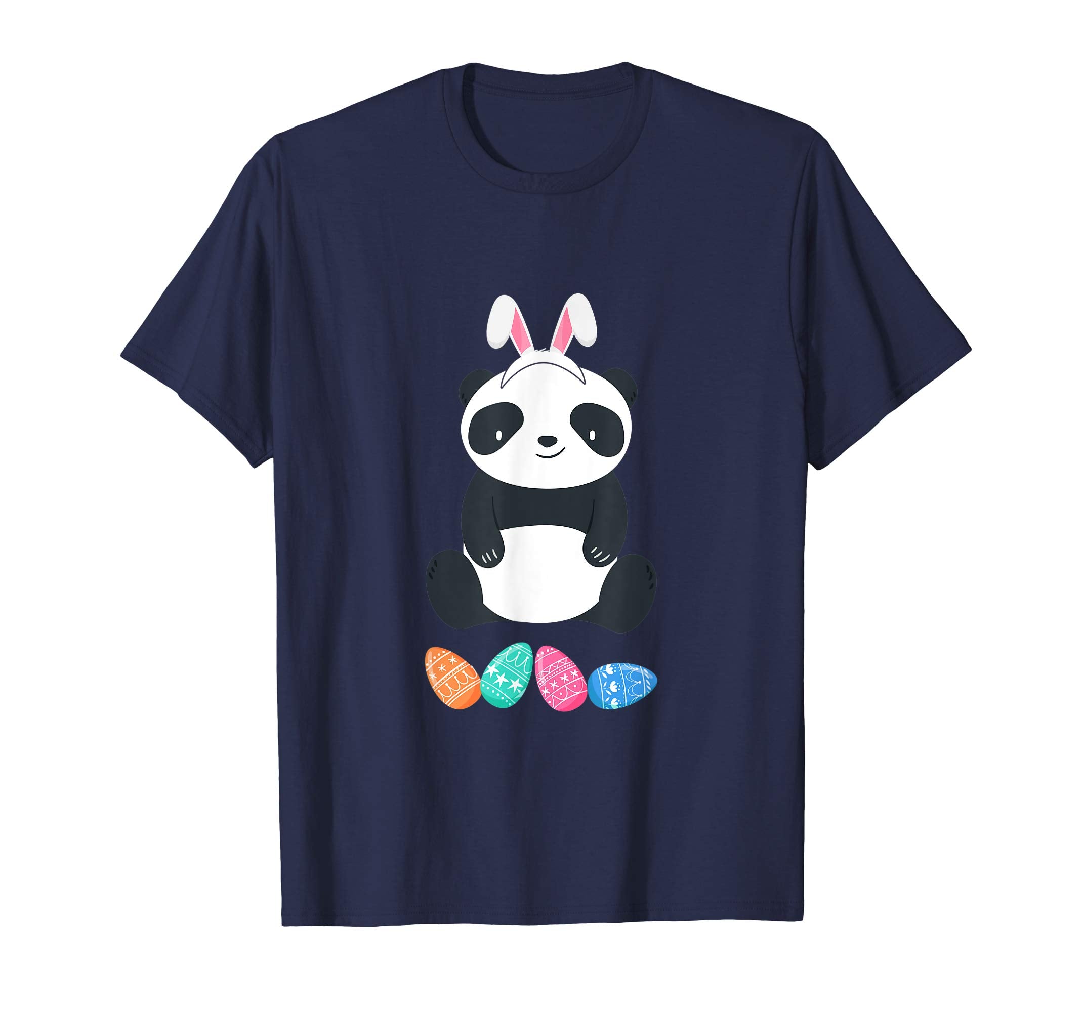 Funny Easter Panda With Bunny Ears And Eggs T Shirt