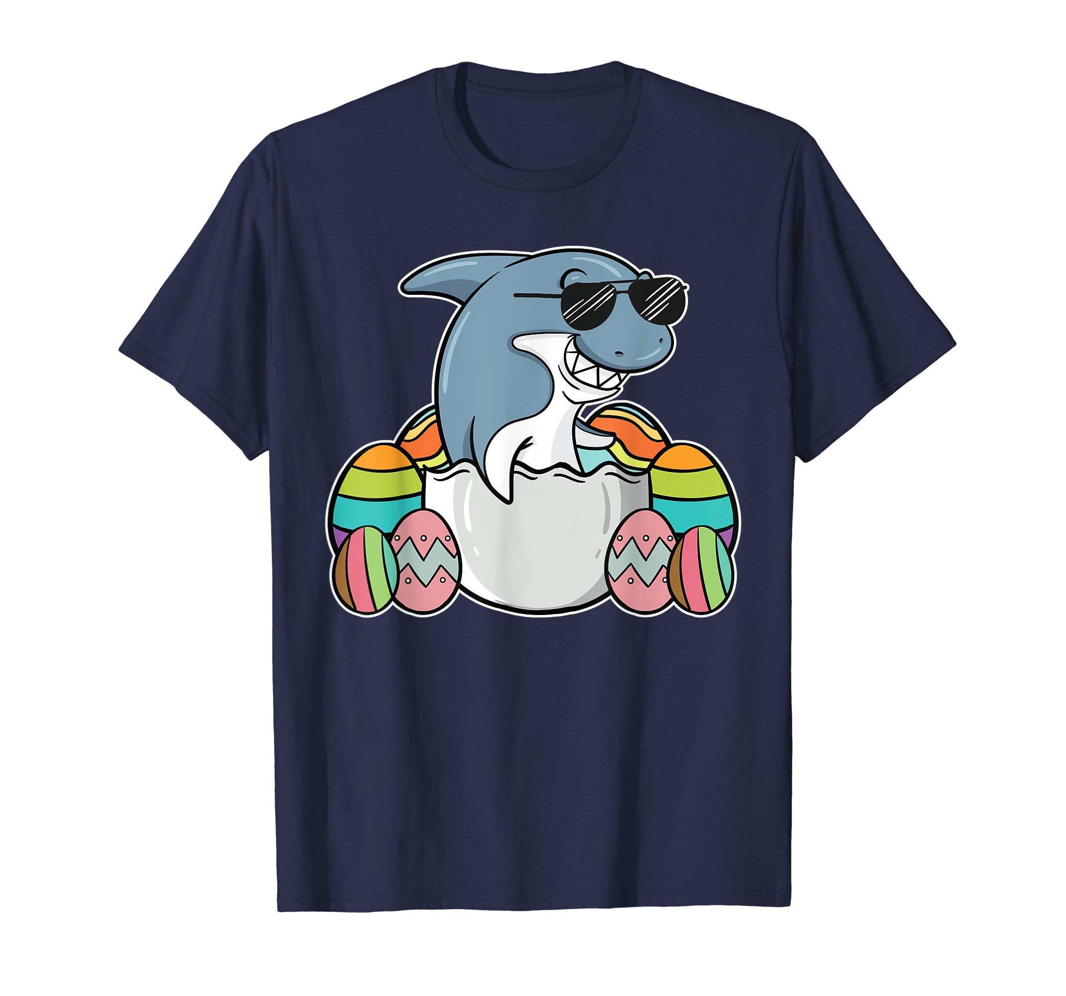 Funny Shark Easter Shirt Holiday Bunny Egg Hunt Gift Idea