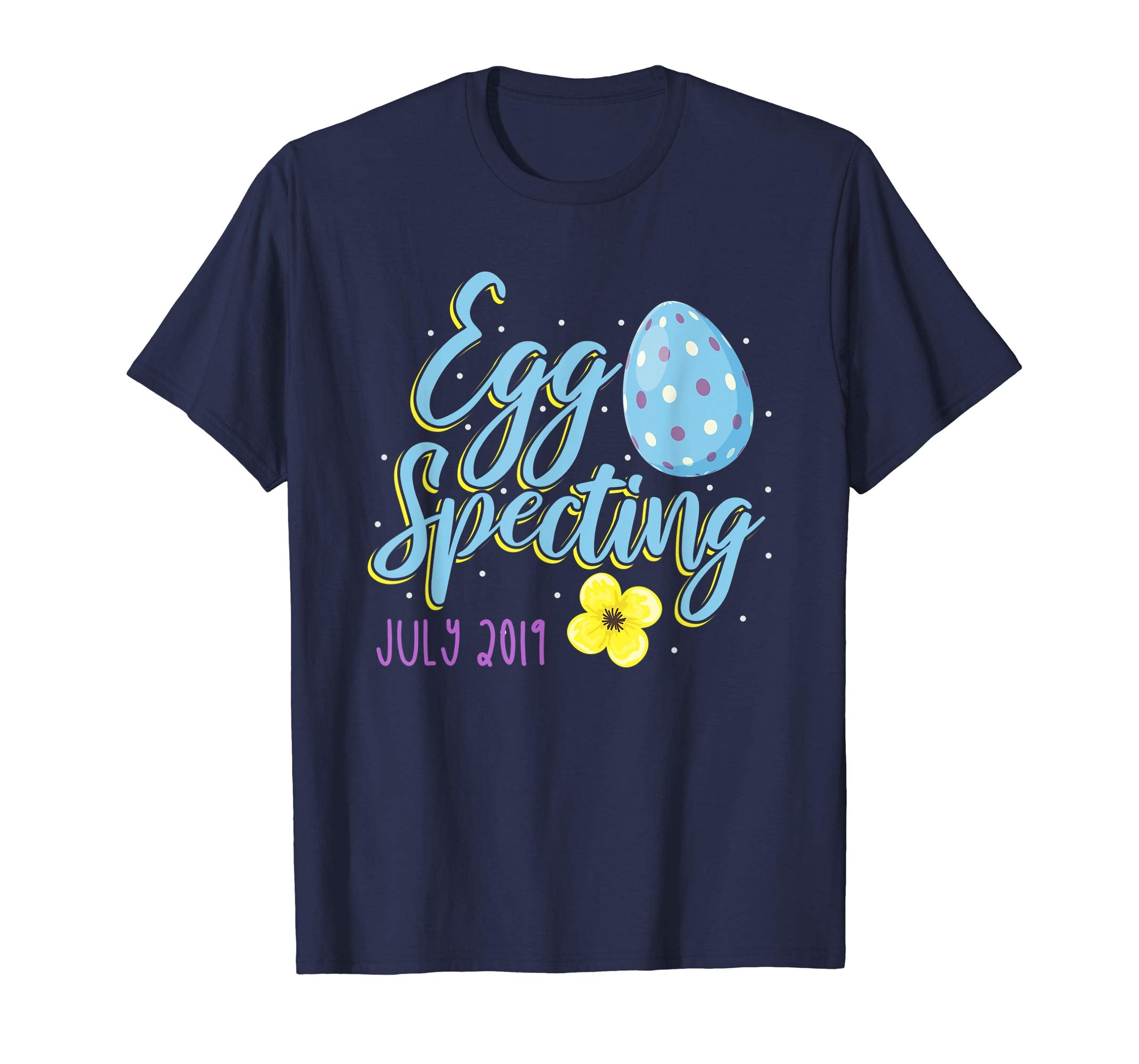 Eggspecting a Baby T Shirt Pregnant Mom Easter Egg July 2019
