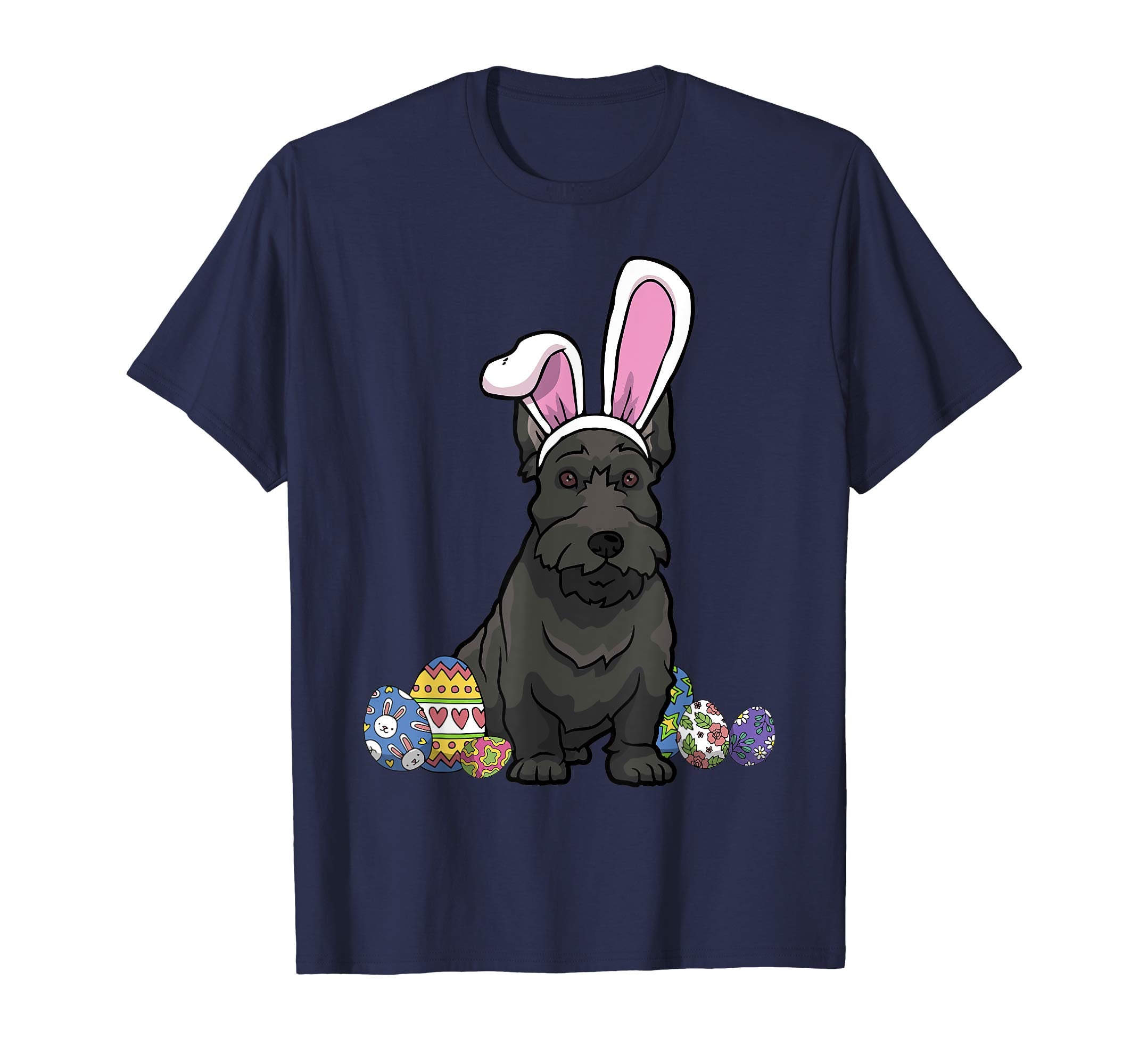 Scottish Terrier Dressed As Easter Bunny Rabbit Ears T-Shirt