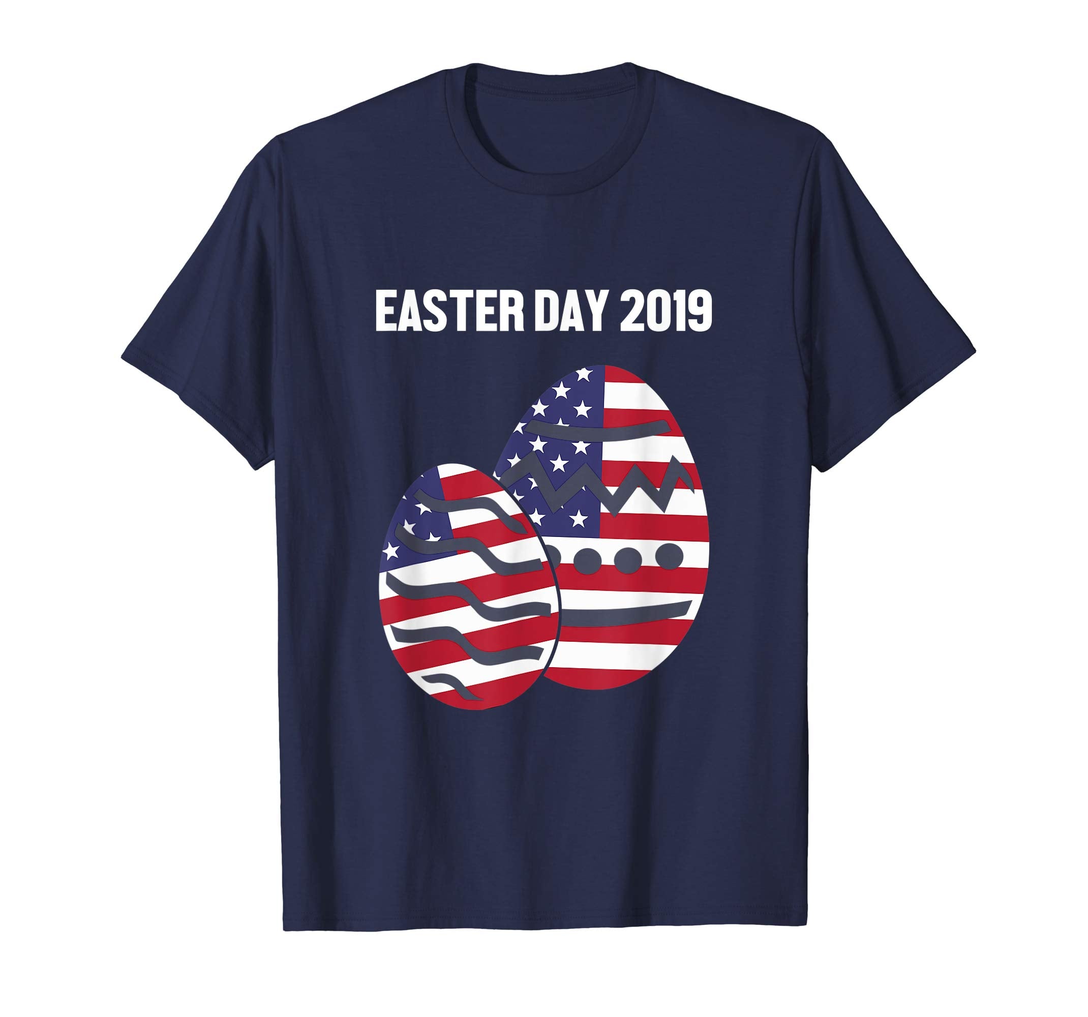 Happy Easter Day T-Shirt Gift Easter Egg American Flag Tee