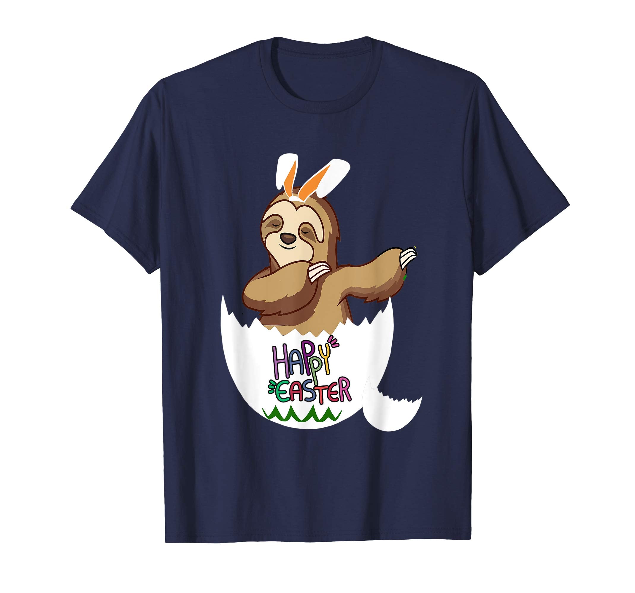 Happy Easter T-shirt Sloth Bunny Easter