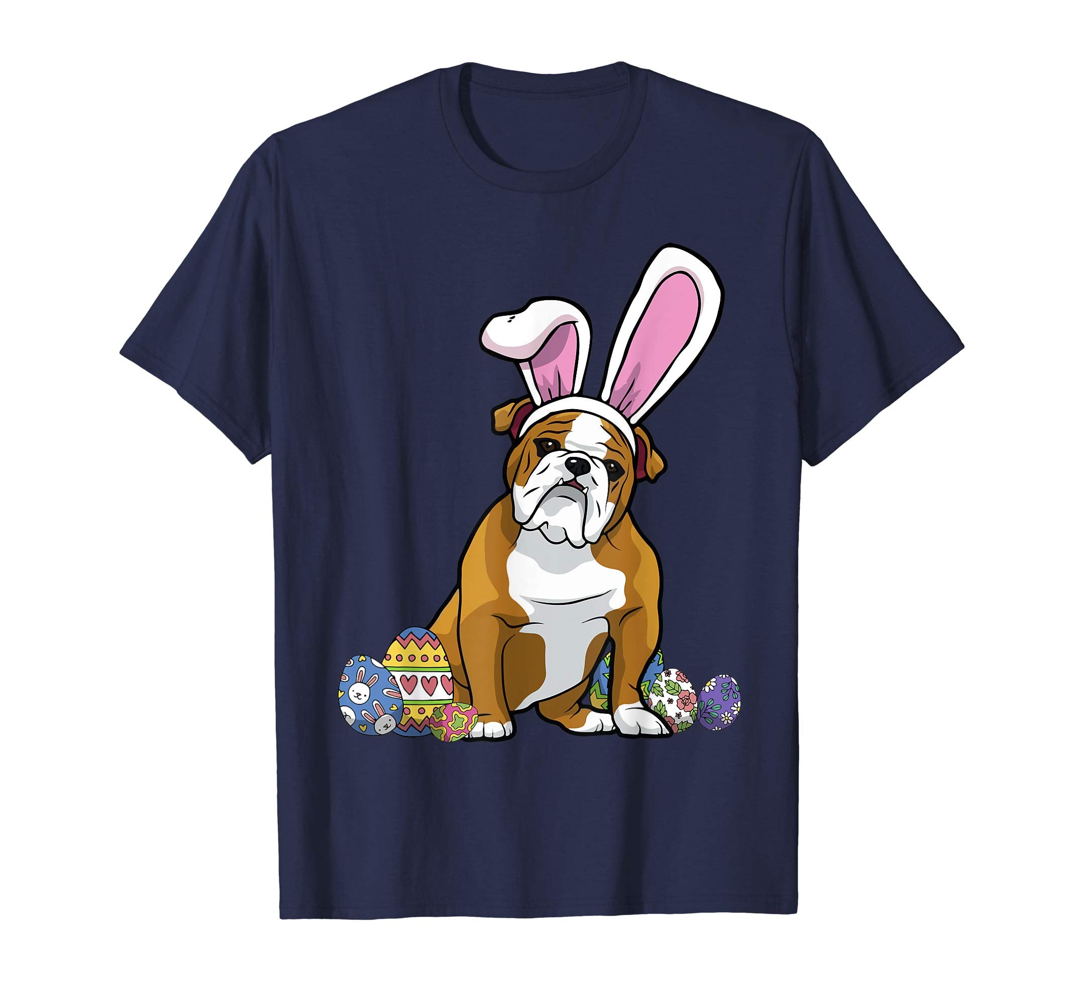 Bulldog Dressed As Easter Bunny With Rabbit Ears T-Shirt