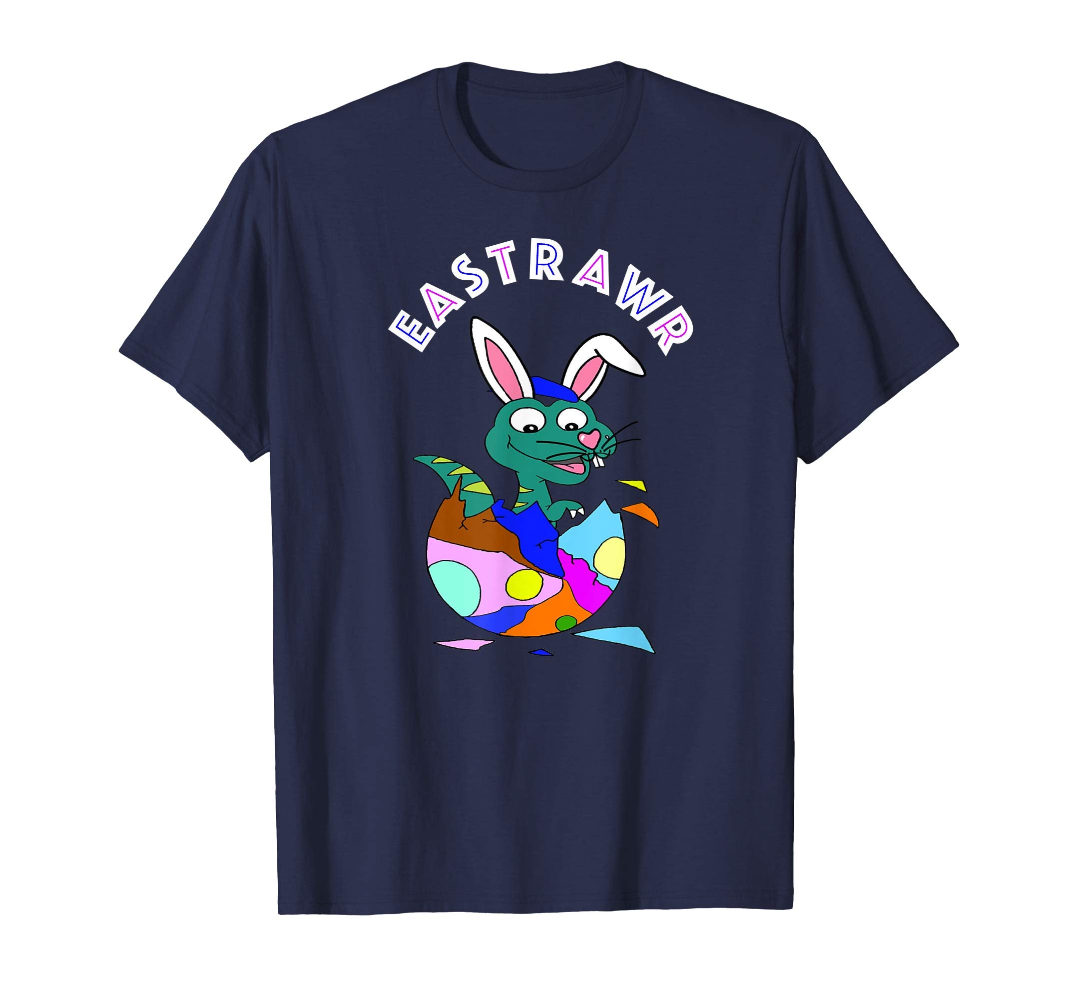 Easter Shirts For Kids Boys Girls T-Rex Shirt Easter Eggs