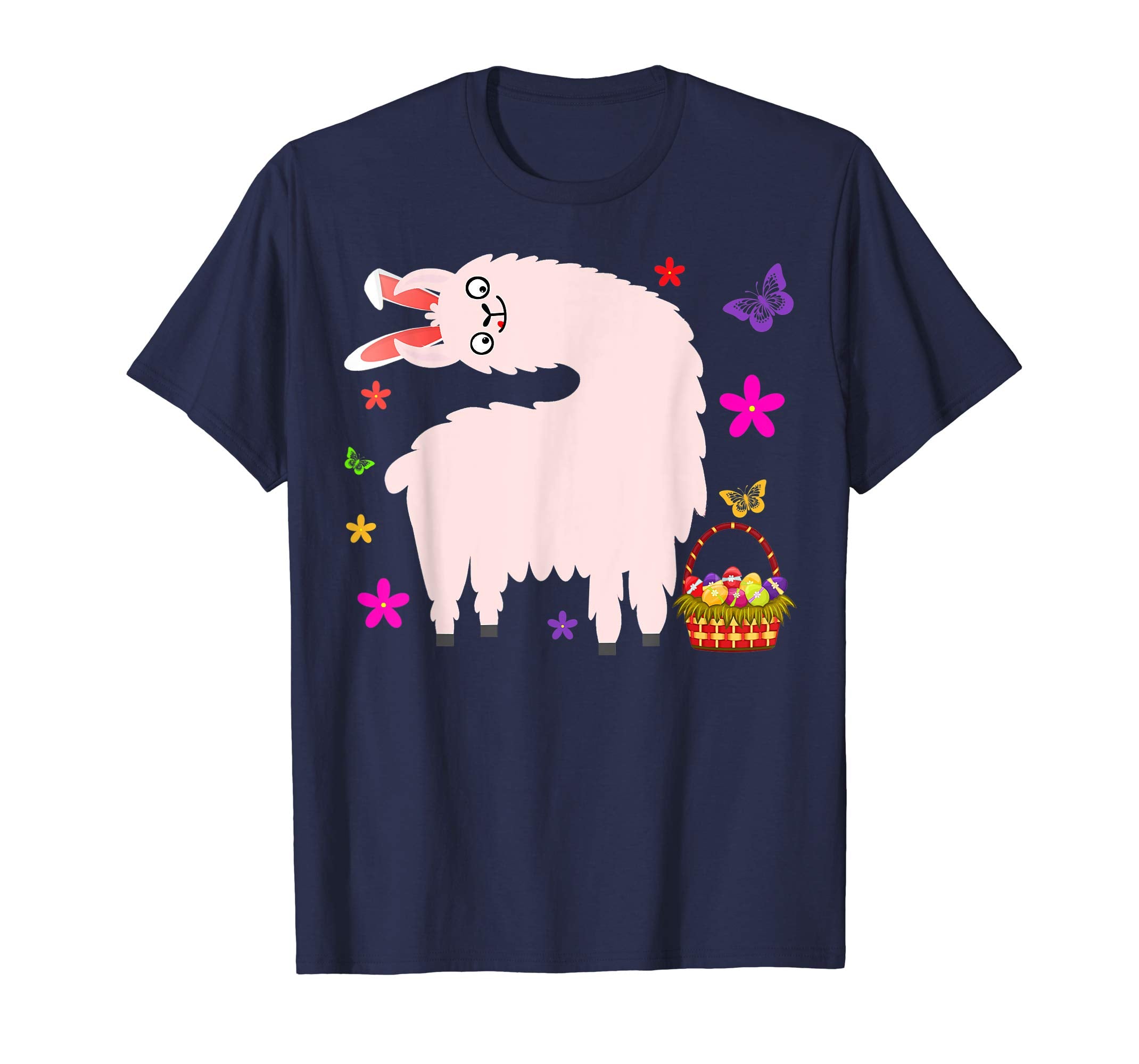 Funny Easter Llama with Bunny Ears T-Shirt Gift