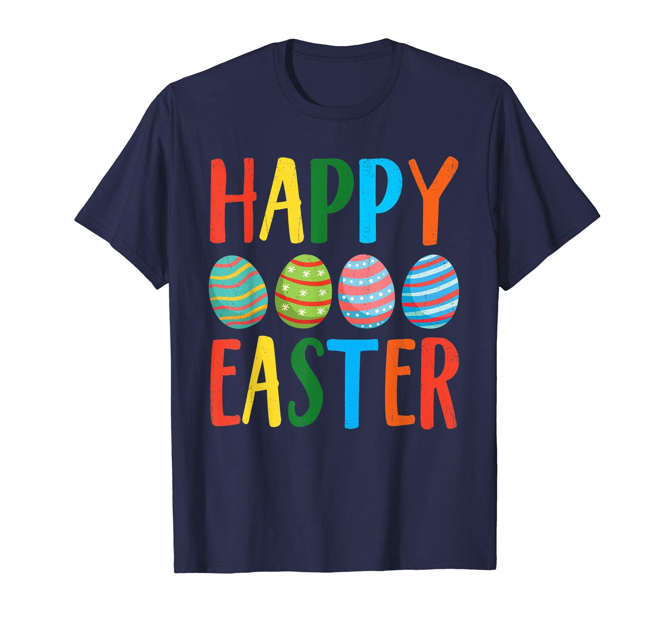 Easter T Shirt Happy Easter Bunny Eggs Tshirt Colorful Gift