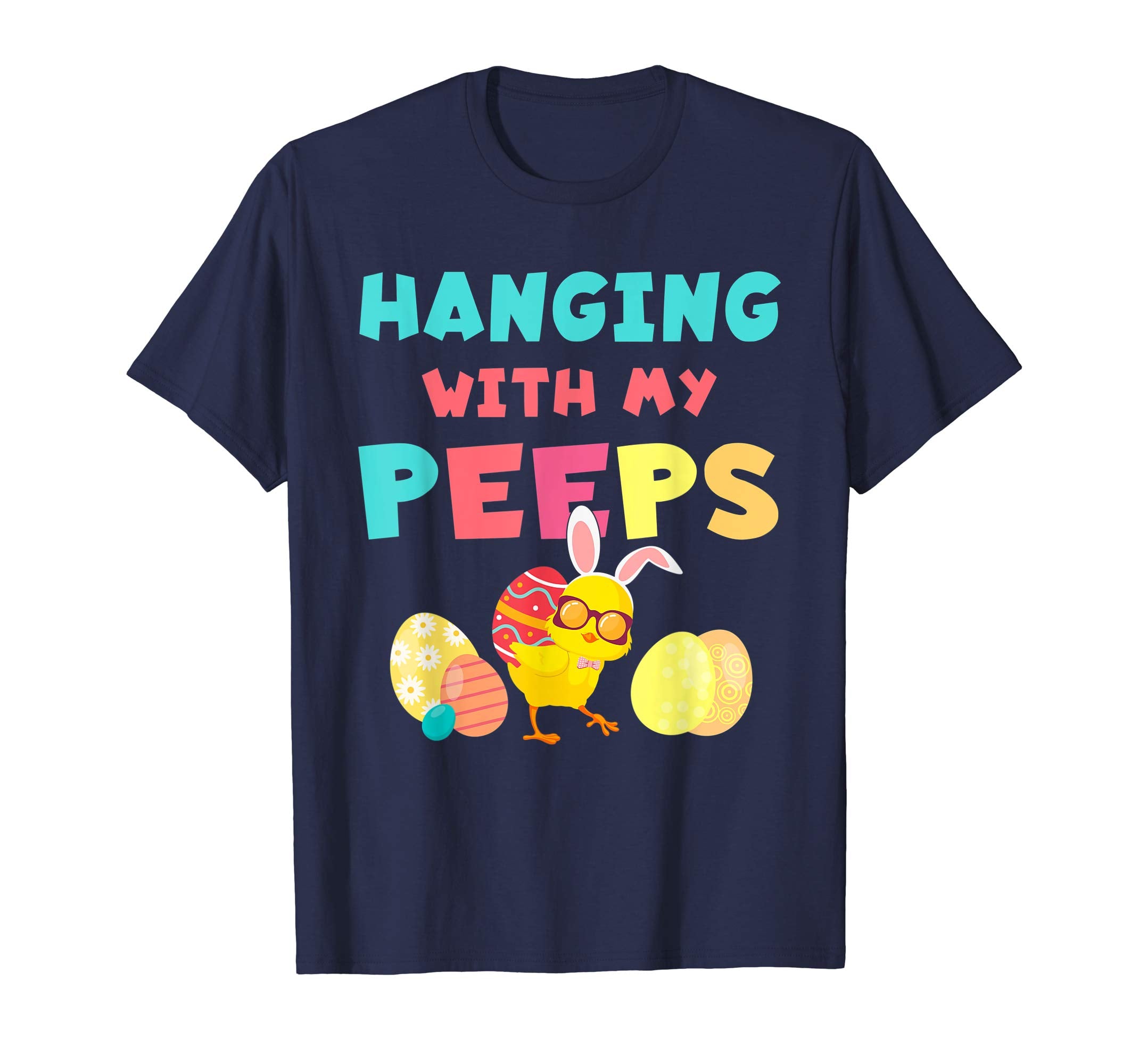 Hanging With My Peeps Happy Easter Kids Boys Girls T Shirt