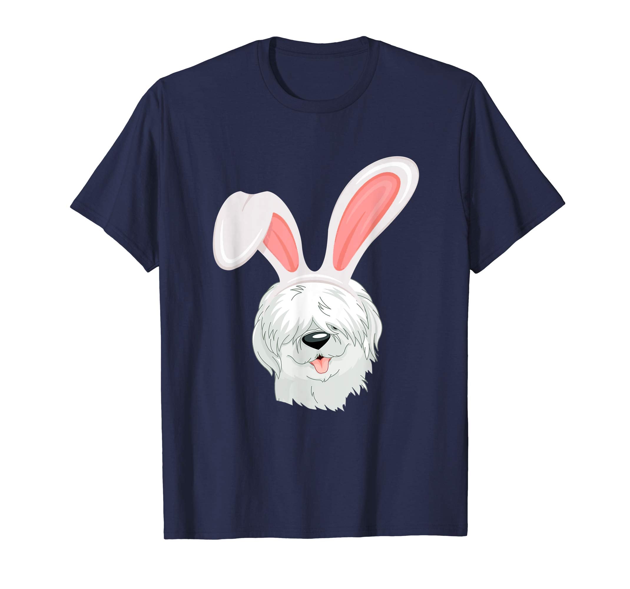 Old English Sheepdog Dressed Easter Bunny Rabbit Ears Shirt
