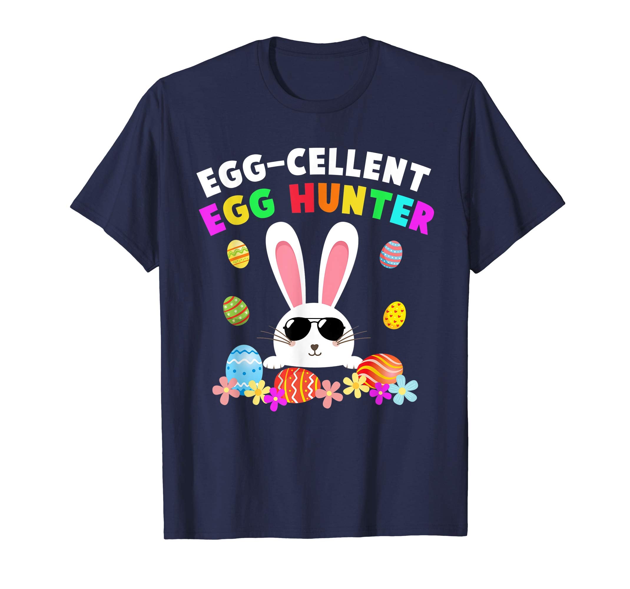 Egg-cellent Egg Hunter Easter T-Shirt Boys Girls Bunny Gift
