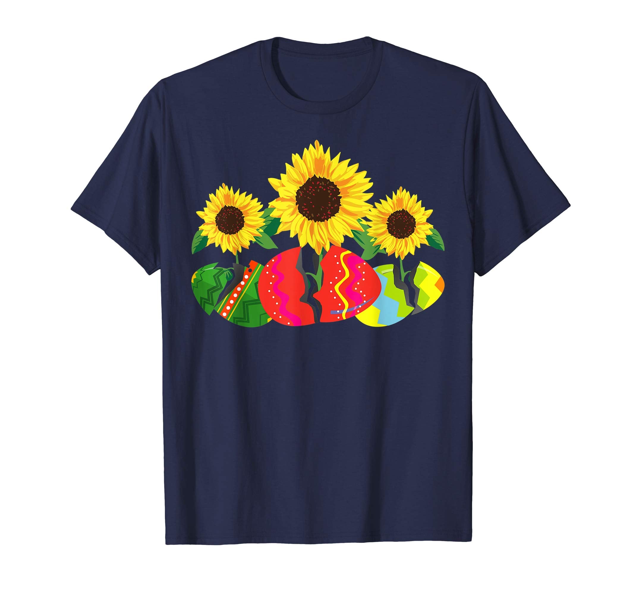 Hippie Sunflower In Easter Eggs Funny Easter Tshirt Gifts