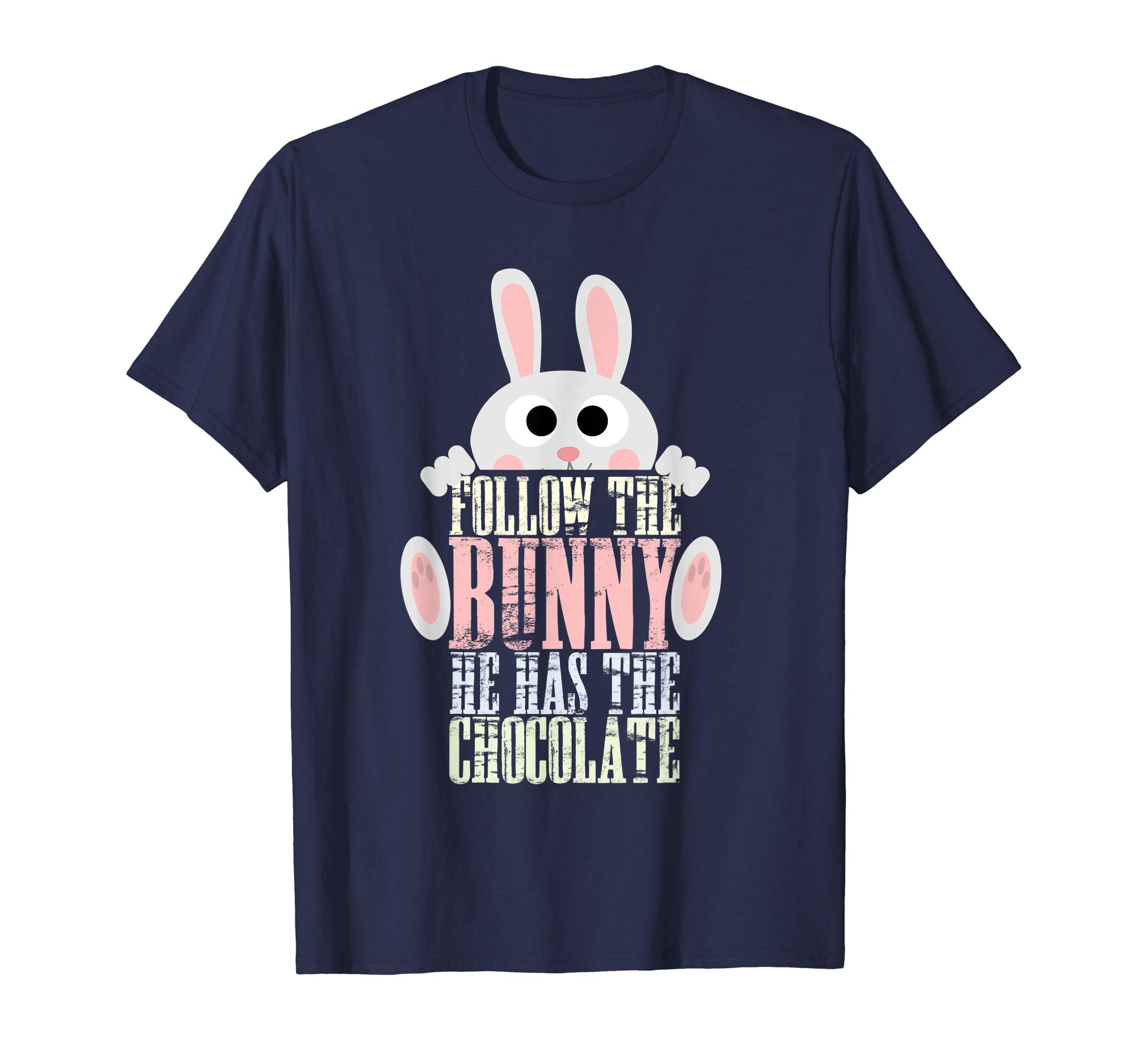 Cute Pastel Easter Bunny Gift Shirt Fun Follow The Bunny Tee