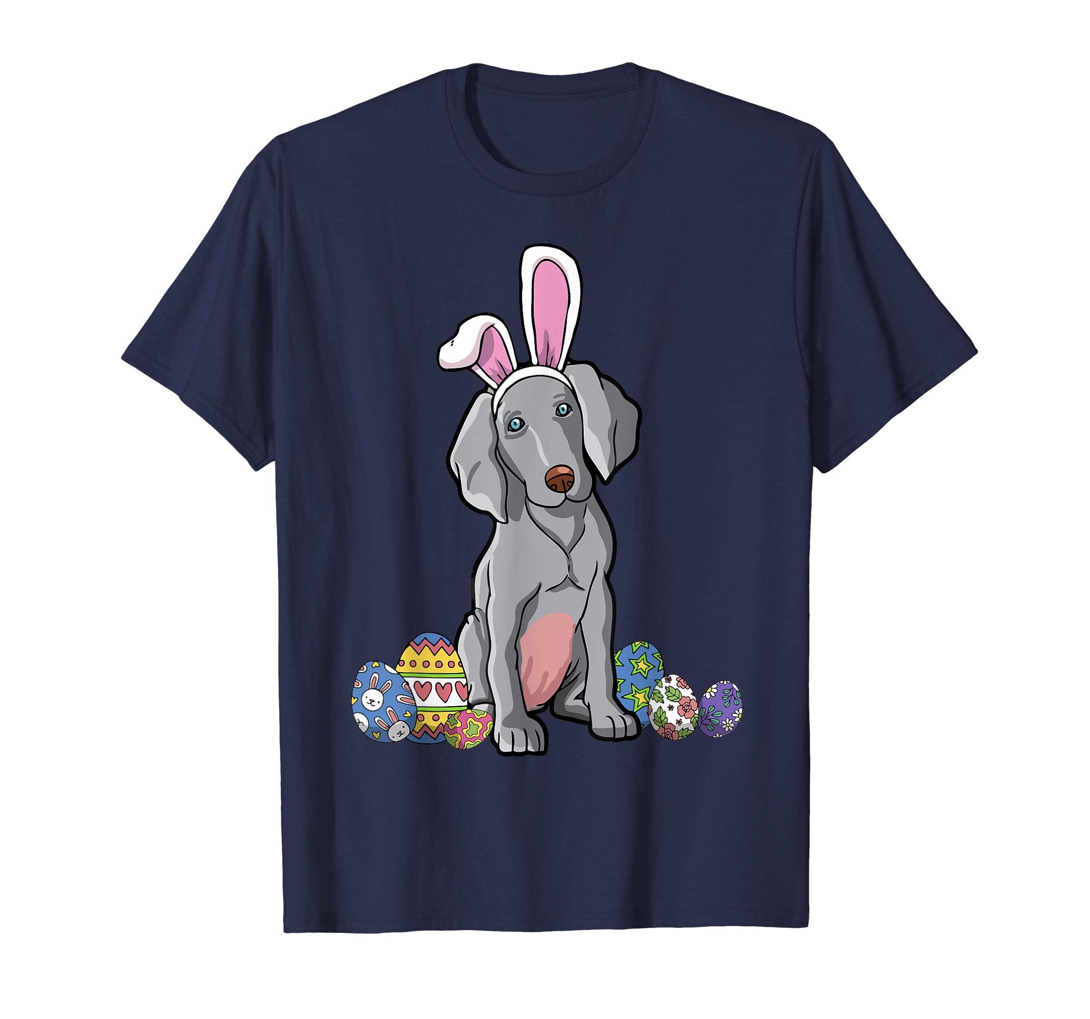Weimaraner Dab Dabbing With Easter Bunny Rabbit Ears T-Shirt
