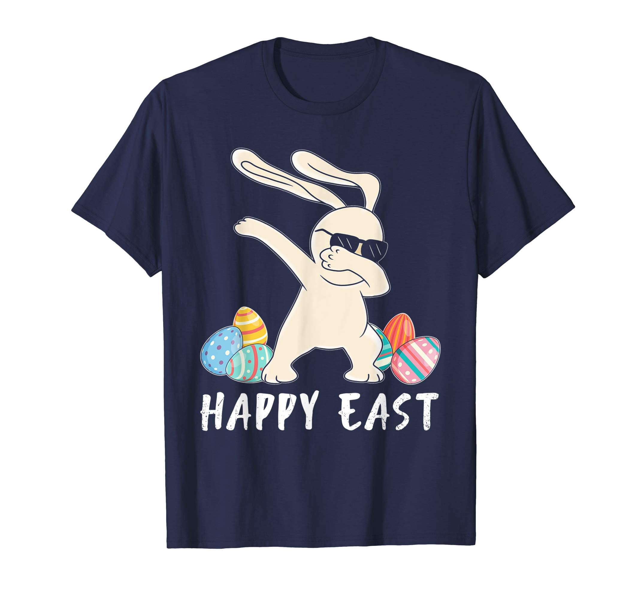 Happy Easter Shirt Dabbing Bunny Colorful Eggs Gift TShirt