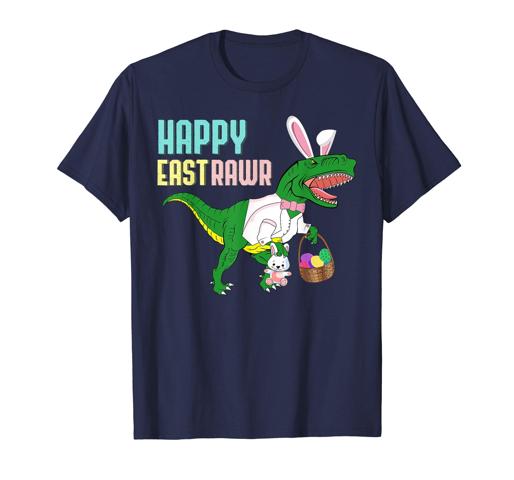 Easter Dinosaur T-Rex Shirt Funny Eastrawr Egg Bunny Tee