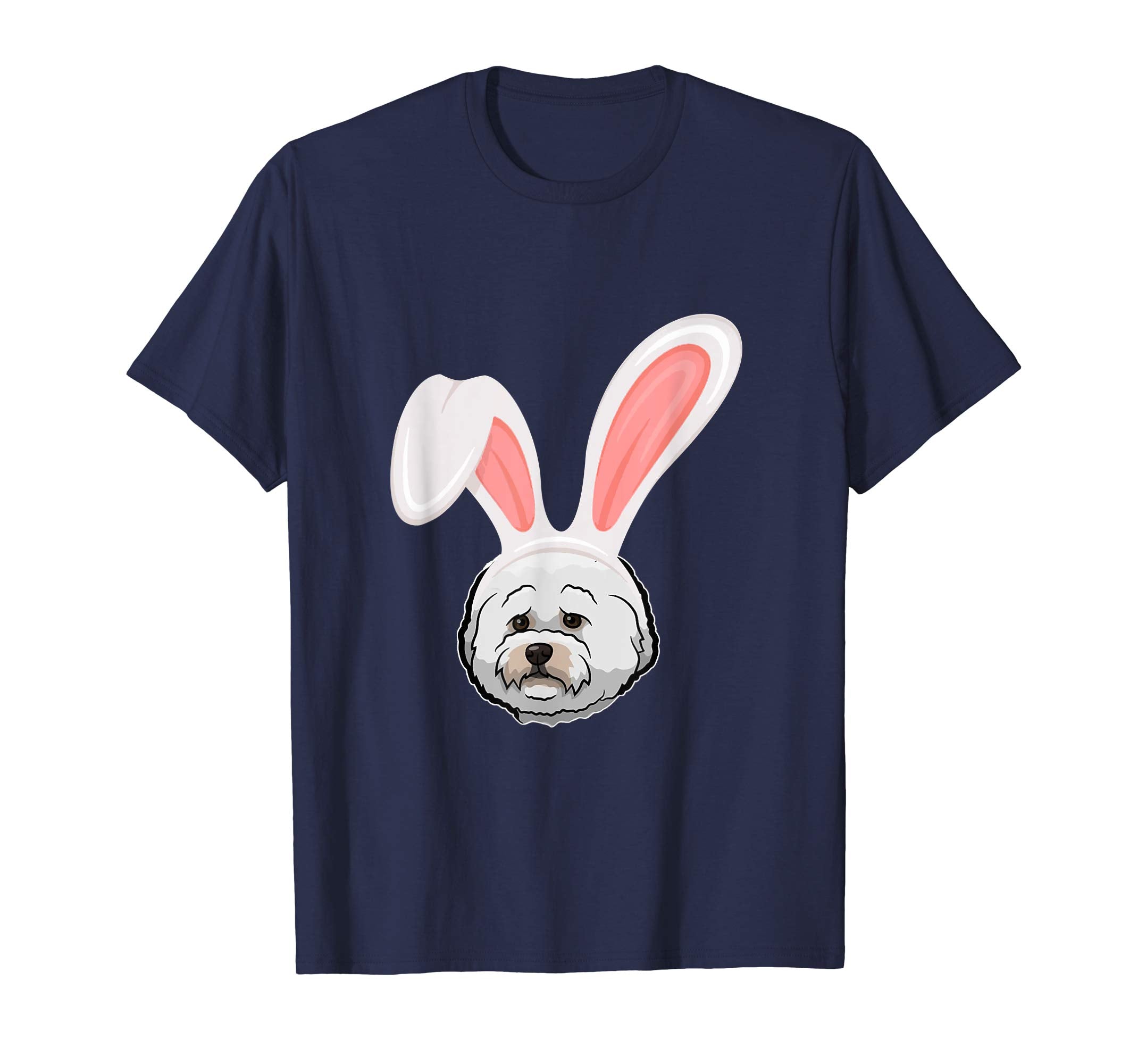 Bichons Frise Dressed As Easter Bunny With Rabbit Ears Shirt