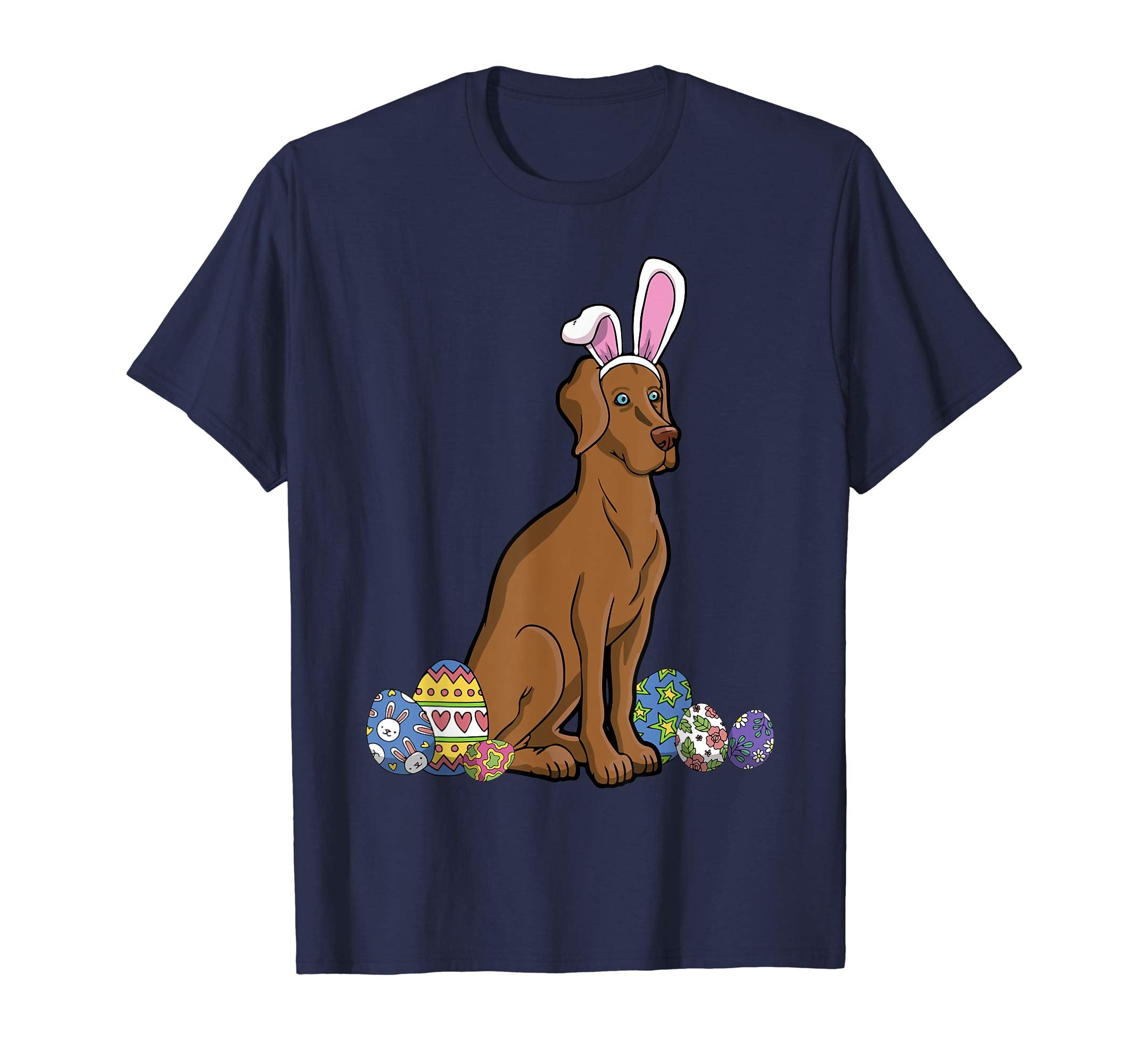 Vizsla Dressed As Easter Bunny With Rabbit Ears T-Shirt