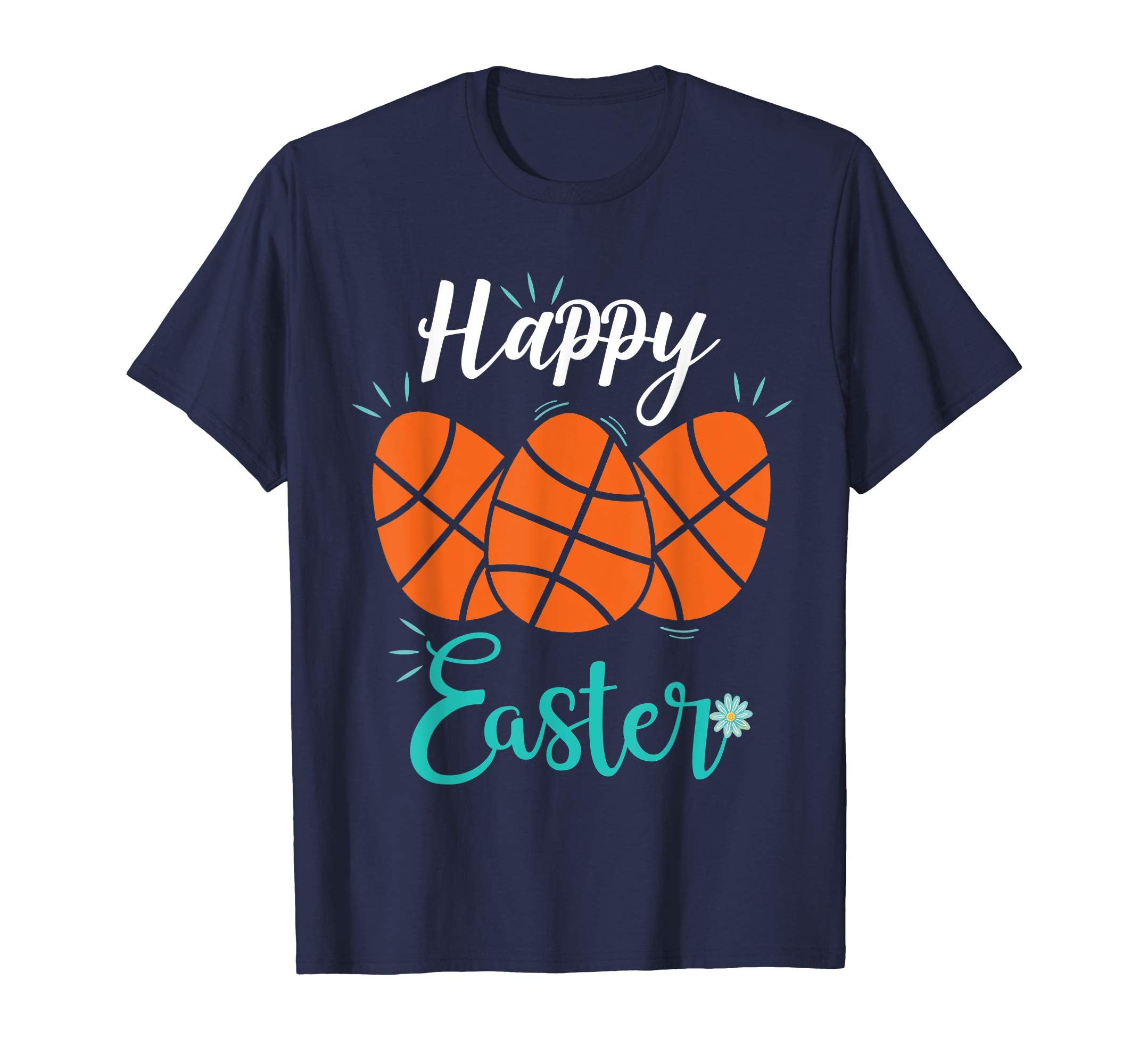 Happy Easter basketball eggs Funny T-shirt for boy girl