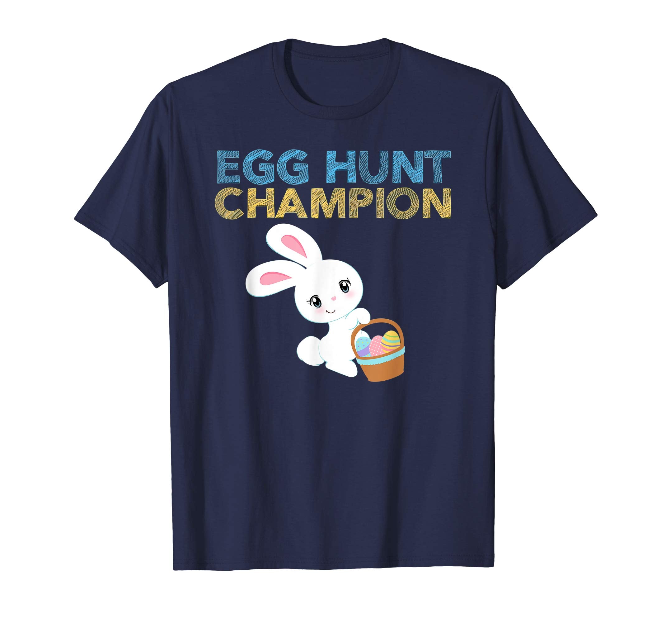 EASTER EGG HUNT CHAMPION Bunny T-Shirt Girls Kids Toddlers