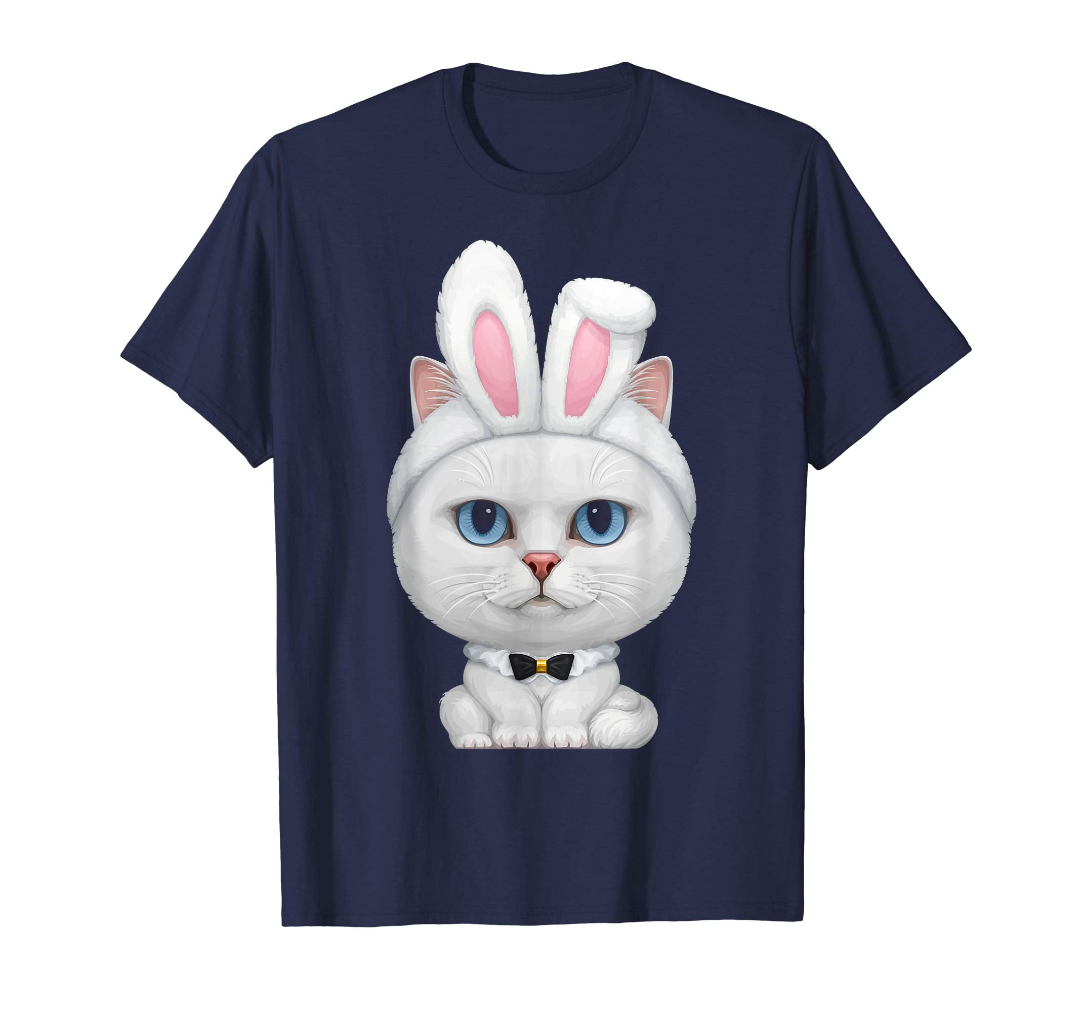 White Cat in the Easter Bunny Costume T-Shirt