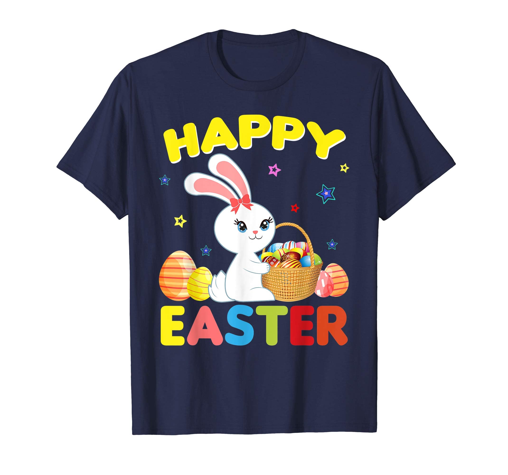 Easter T Shirt Happy Easter Bunny Eggs Tshirt Colorful Gift