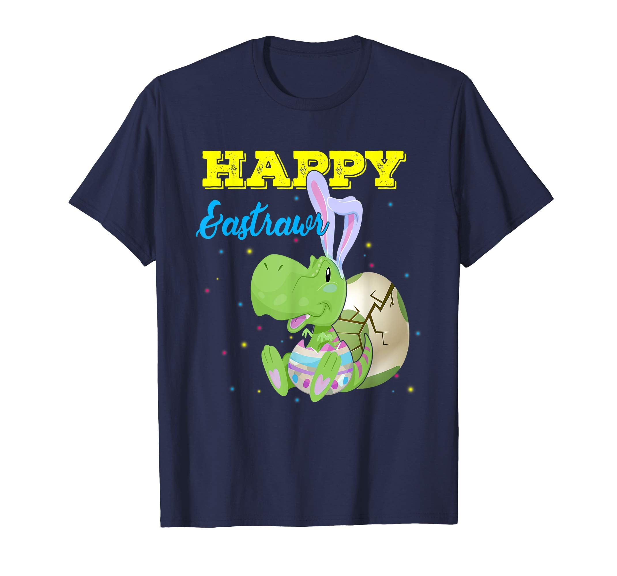 Happy Eastrawr T Rex Dinosaur Easter Bunny Egg Shirt Kids