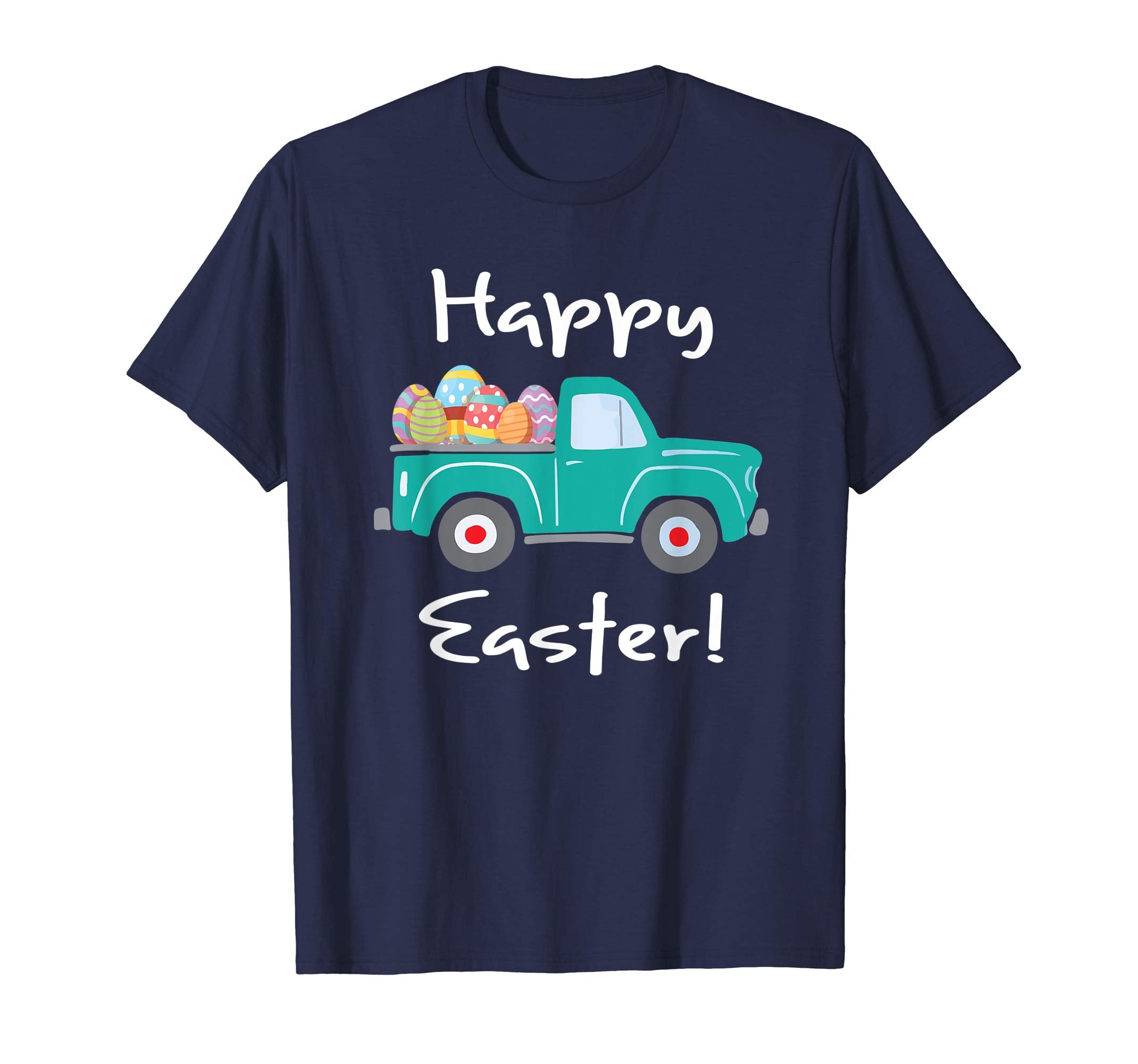 Vintage Truck with Easter Eggs Happy Easter T-Shirt