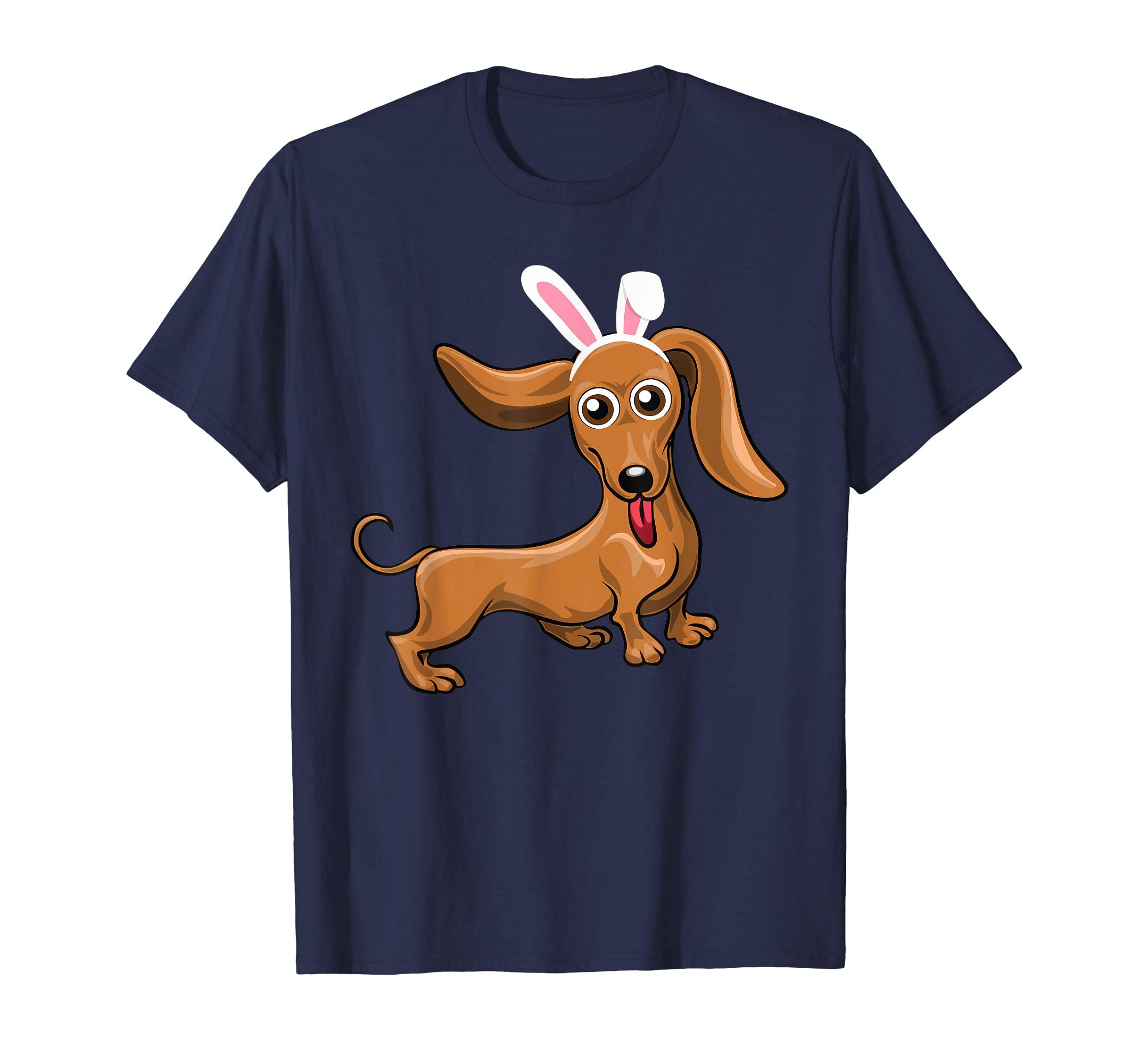 Dachshund Dog With Bunny Rabbit Hat Easter Happy Day Shirt