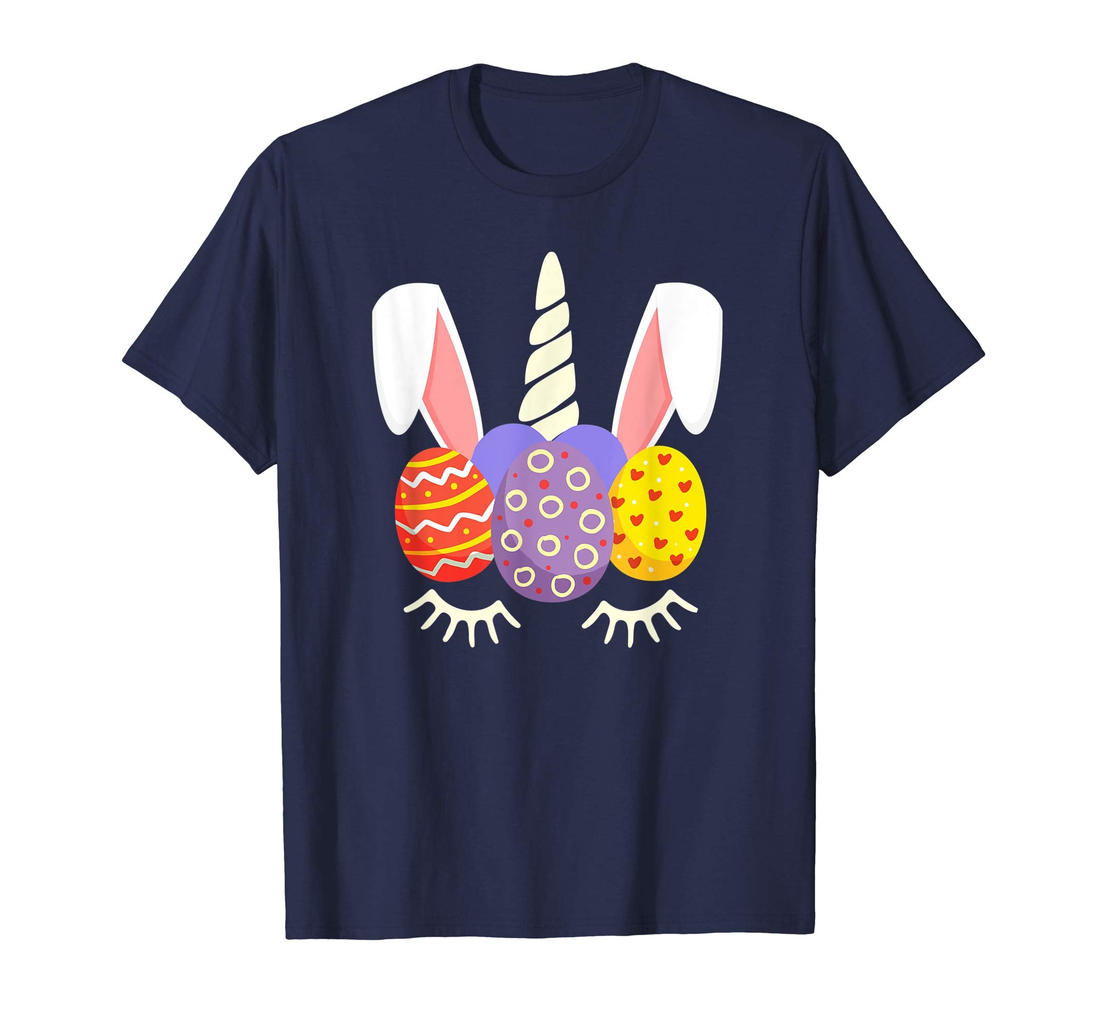 Unicorn Bunny Egg Hunt Happy Easter Kids Boys Girls T Shirt