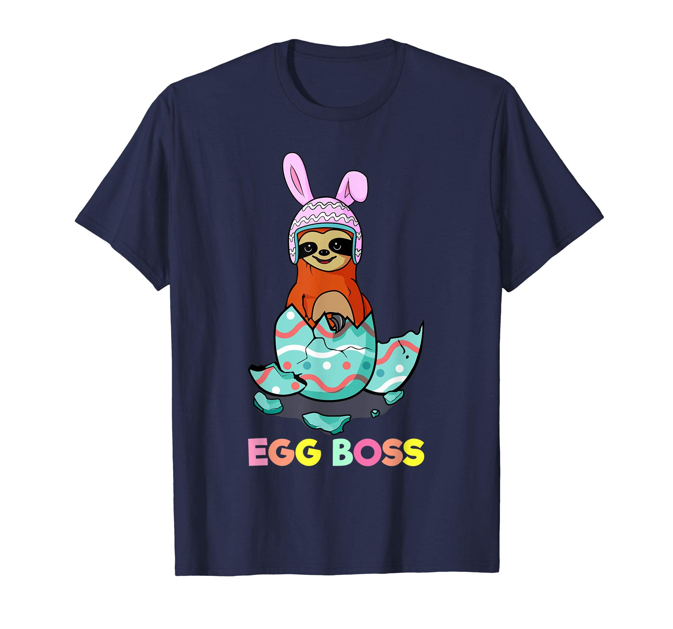 Funny Egg Boss Easter Sloth T-Shirt