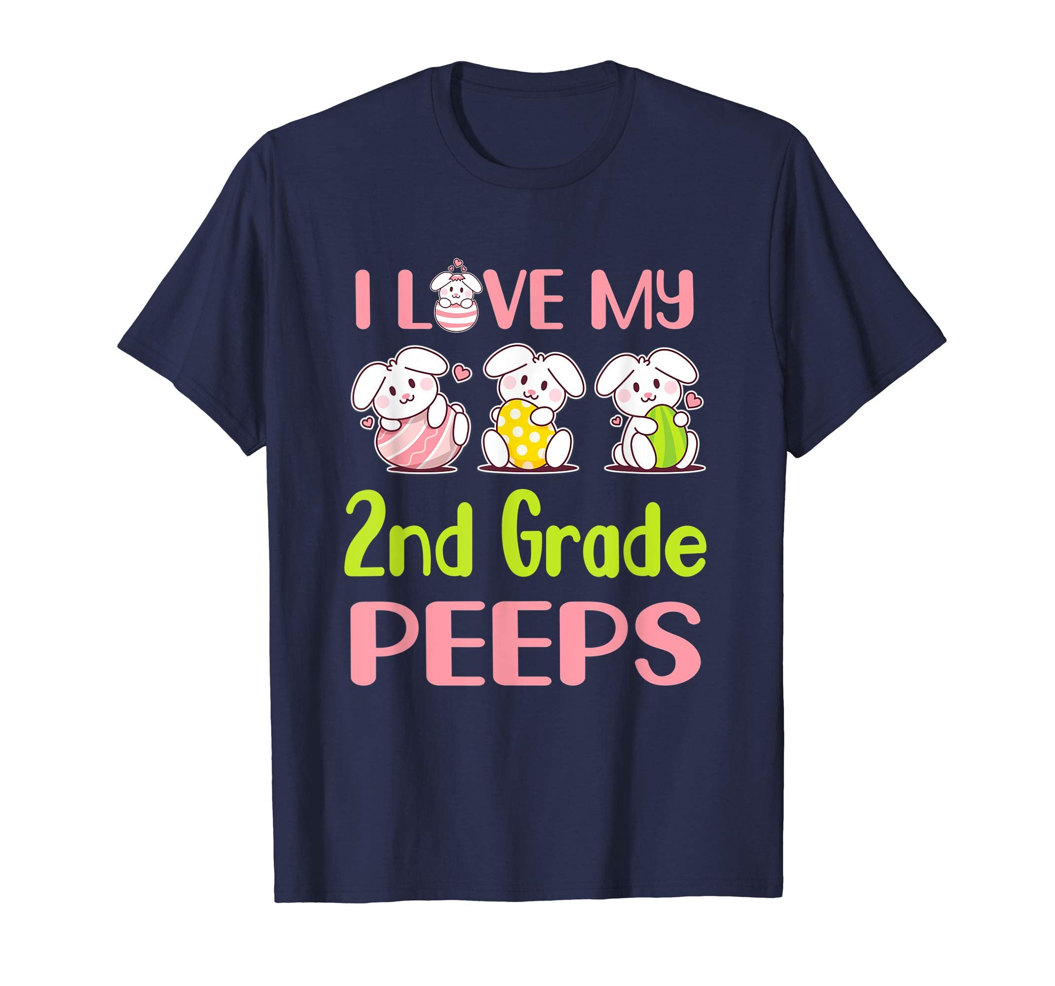 I Love My 2Nd Grade Peeps Happy Easter Teacher Shirt