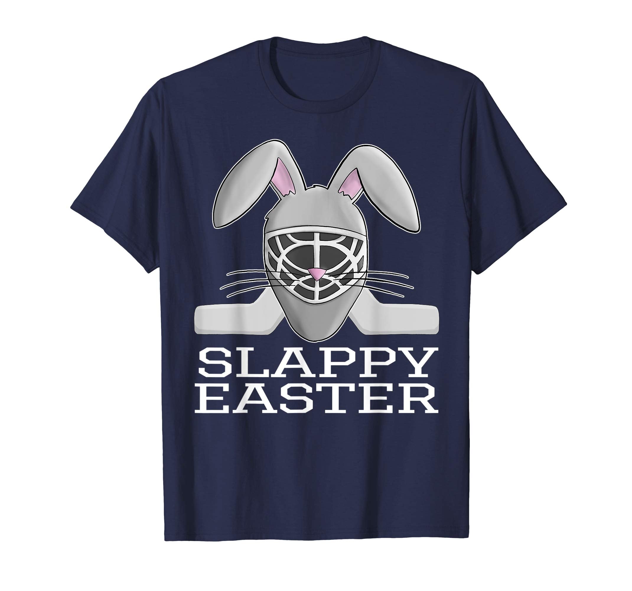 Easter Hockey Gift Bunny Goalie Mask T-Shirt Family Group