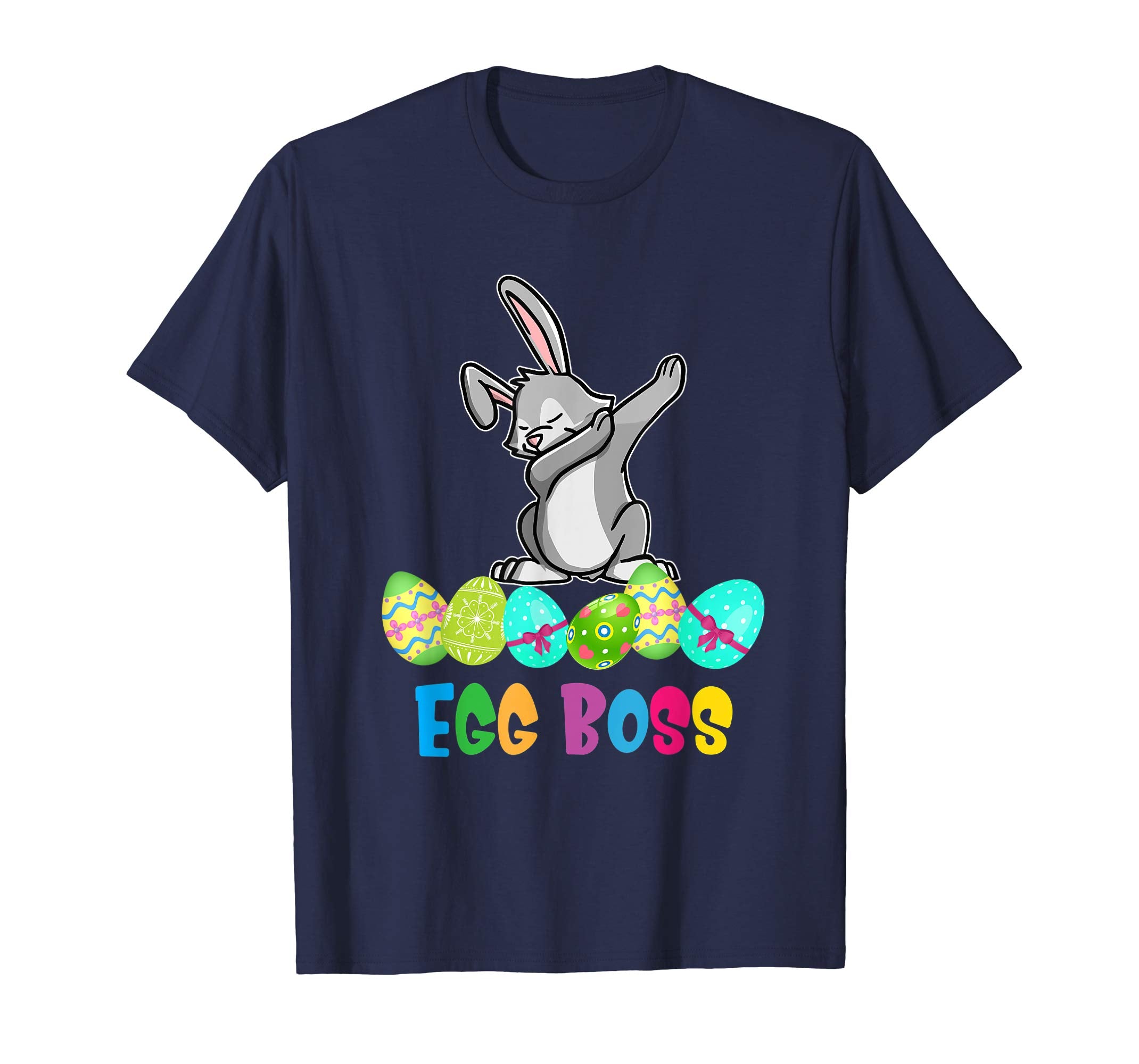 Dabbing Egg Boss Easter Bunny T Shirt For Kids Toddlers Boys