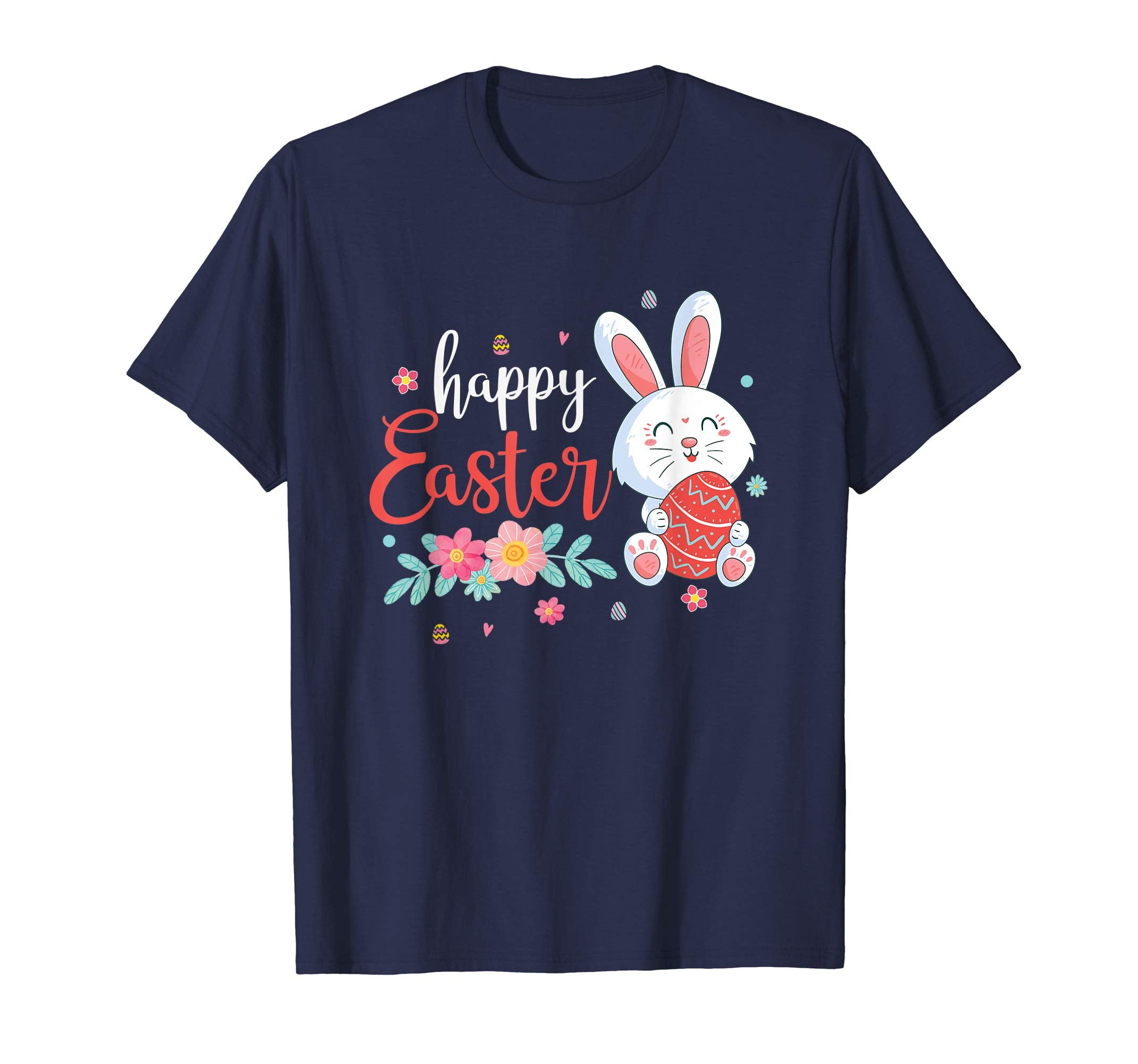 Happy Easter Bunny Tee shirt with Easter Eggs