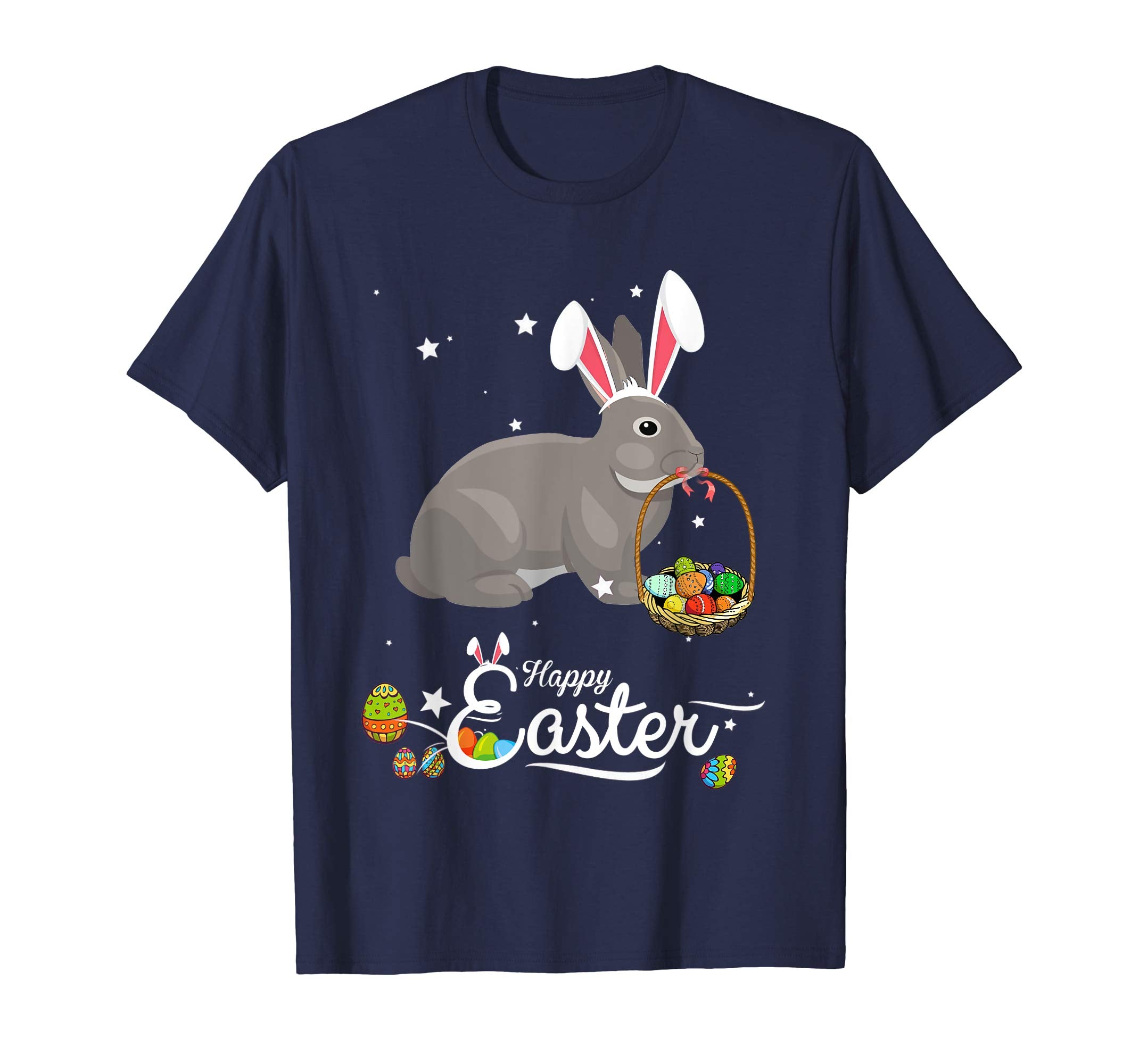 Cute Easter Rabbits with Bunny Ears and Eggs T Shirt