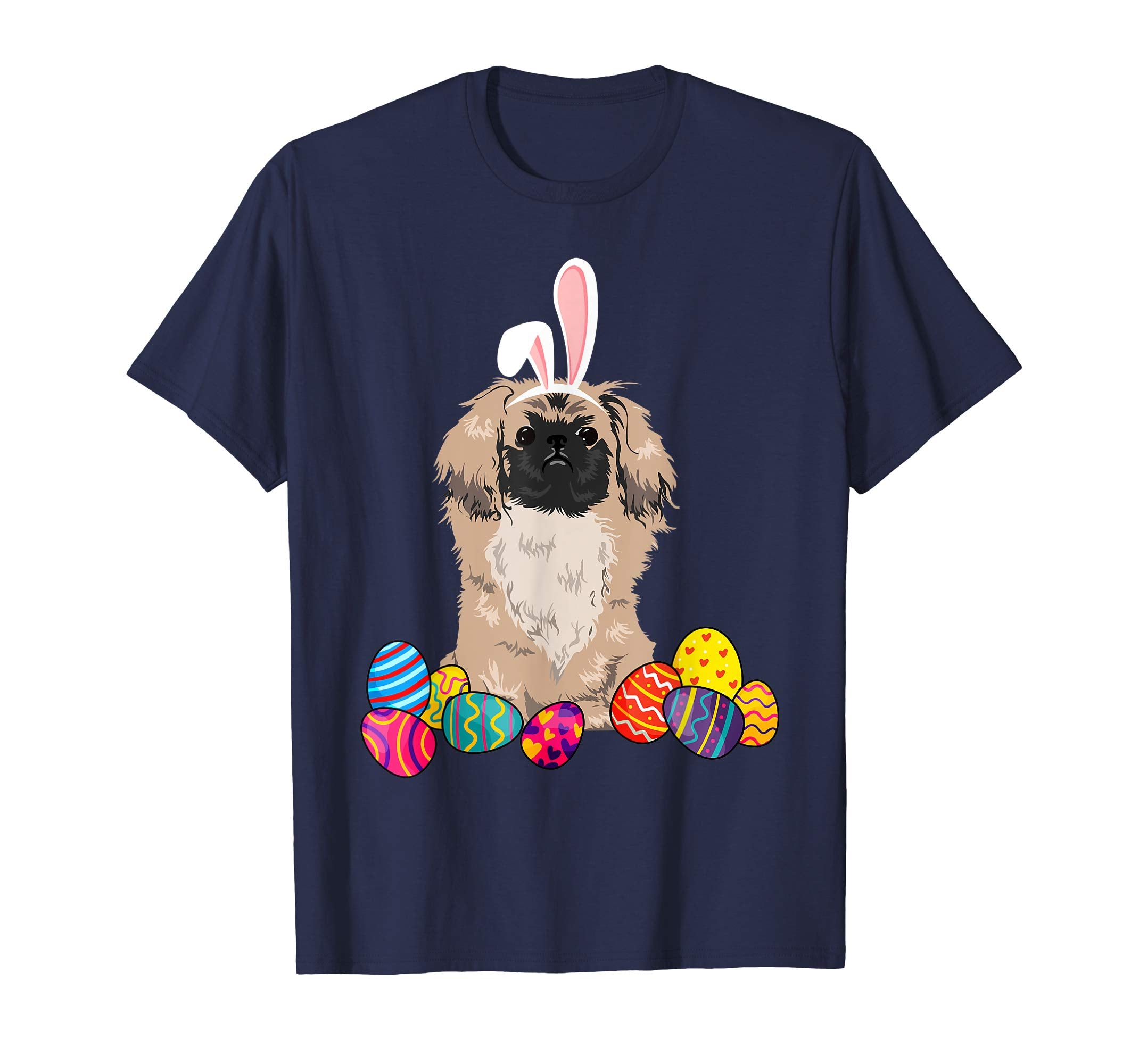 Pekingese Bunny Ear With Egg Easter Easter Day Shirt