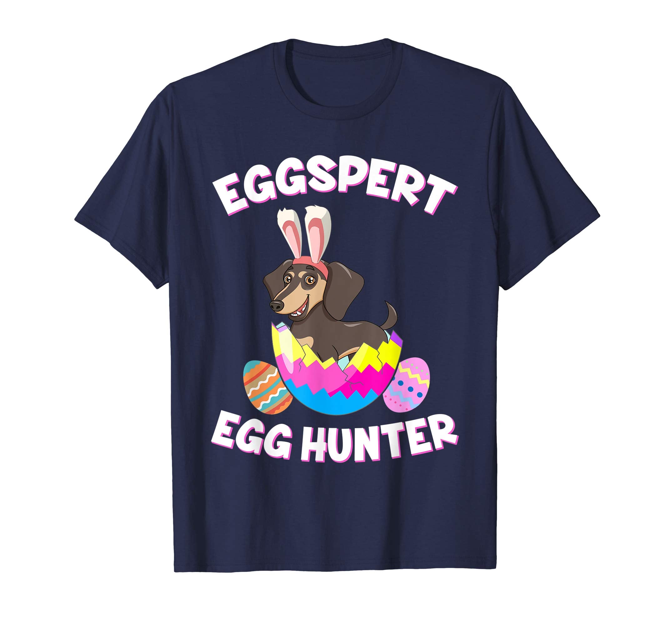 Eggspert Egg Hunter Easter Funny Dachshund T Shirt