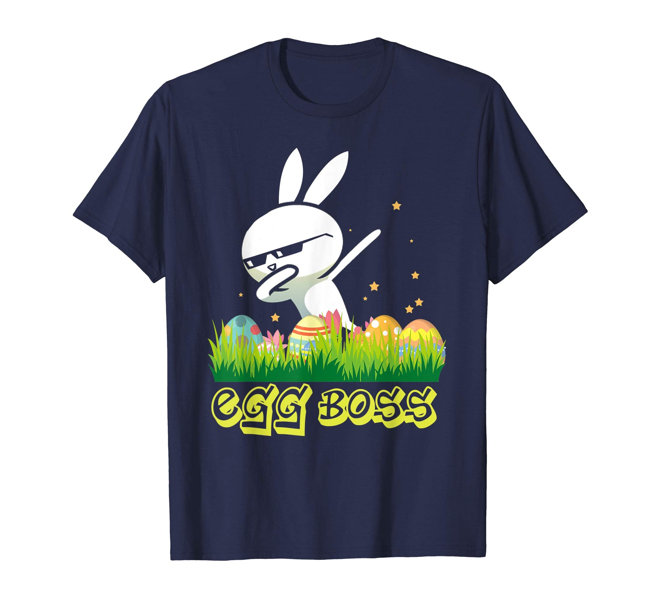Dabbing Egg Boss Easter Bunny T Shirt For Kids Toddlers Boys
