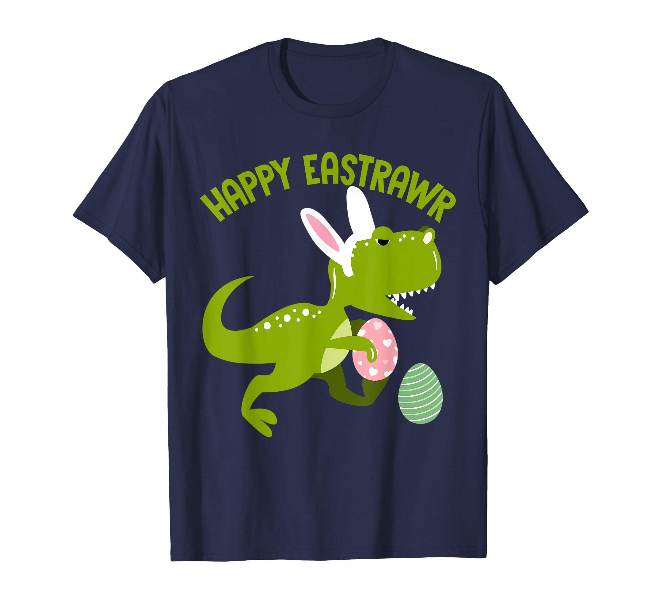 Happy Eastrawr Funny Easter Bunny T-Rex Dinosaur Pun T-Shirt